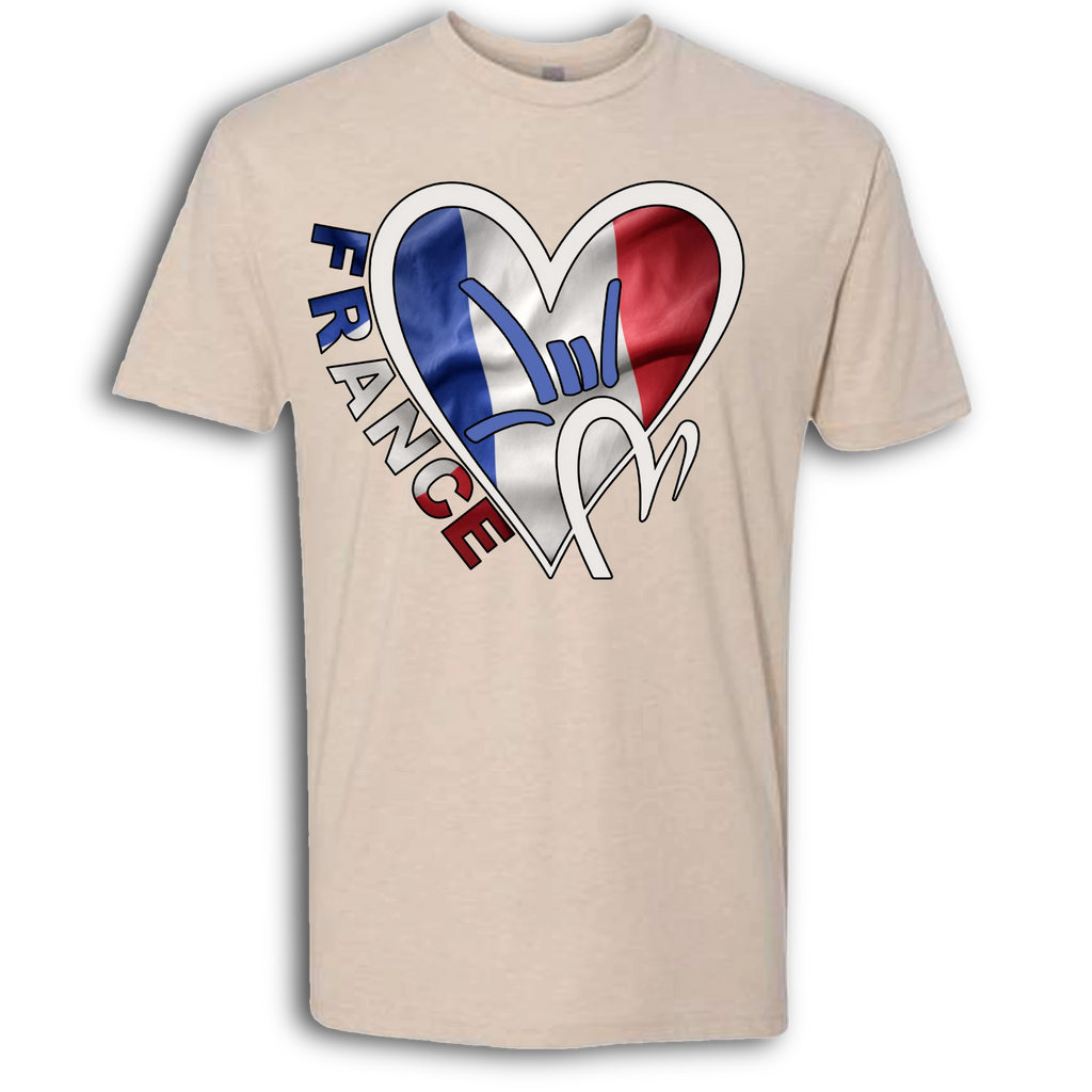 France Flag ILY HEART T-Shirt