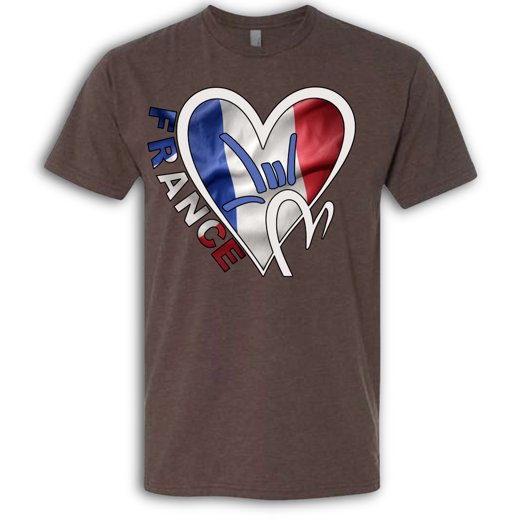 France Flag ILY HEART T-Shirt