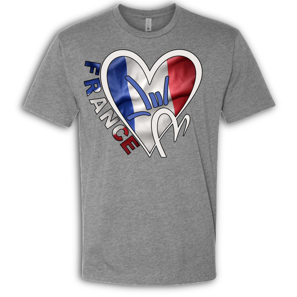 France Flag ILY HEART T-Shirt