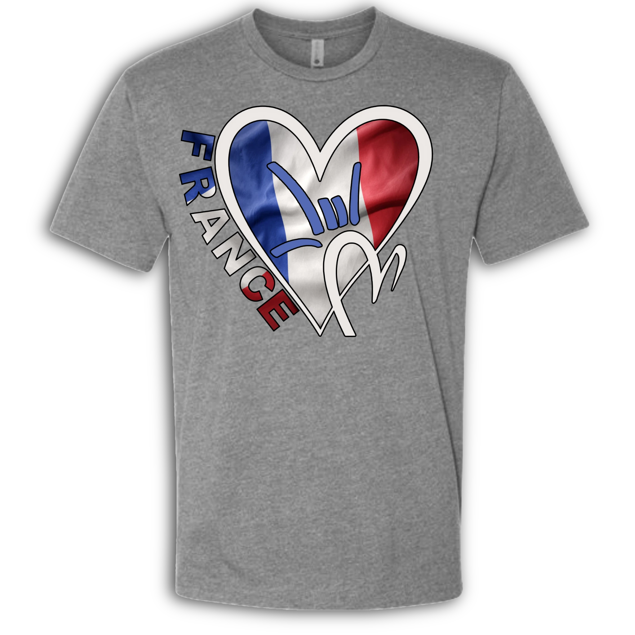 France Flag ILY HEART T-Shirt