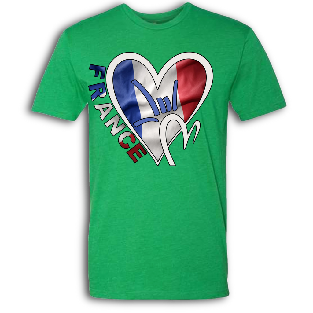 France Flag ILY HEART T-Shirt