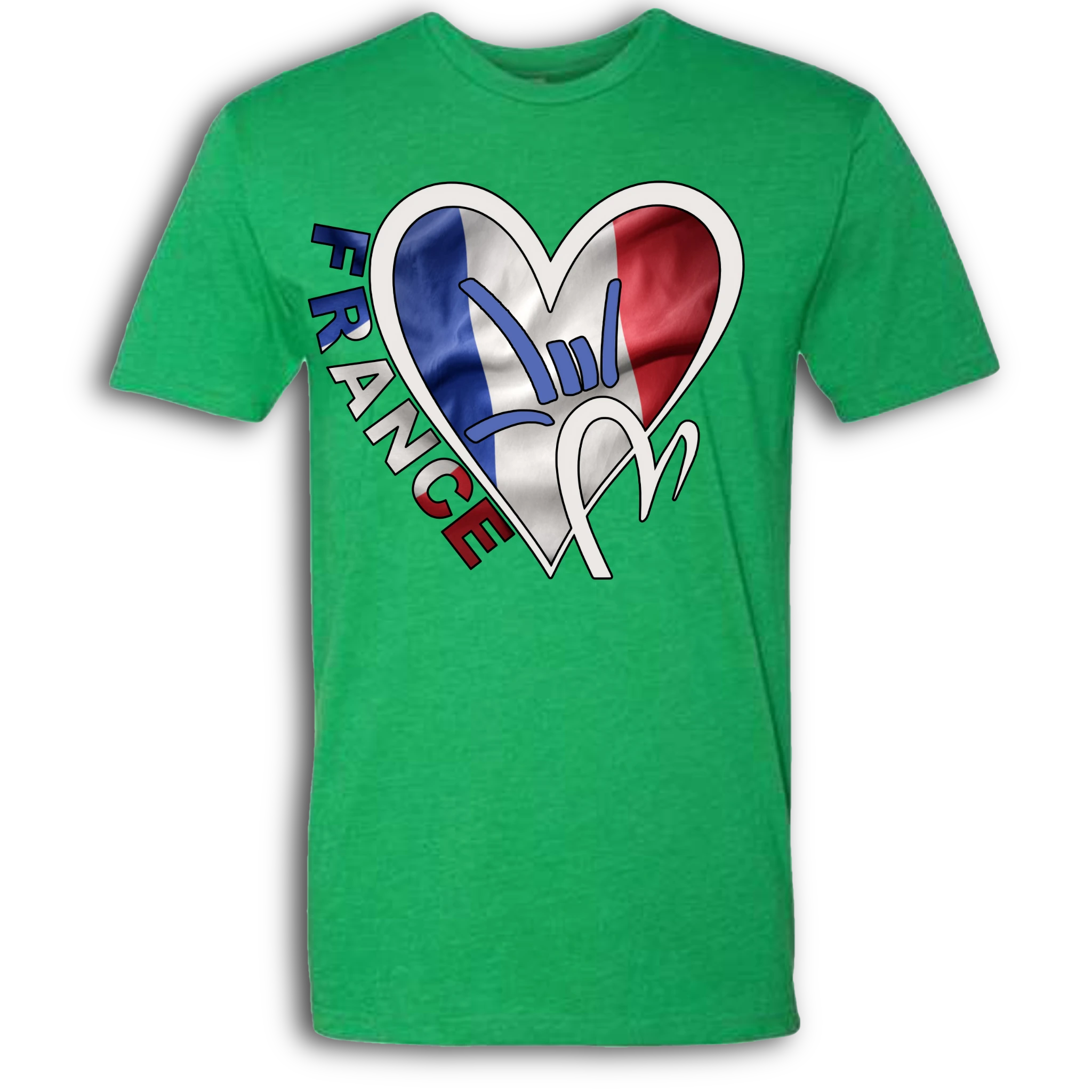 France Flag ILY HEART T-Shirt