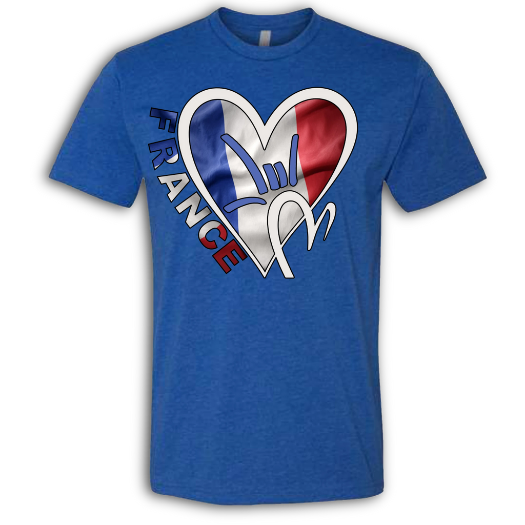France Flag ILY HEART T-Shirt