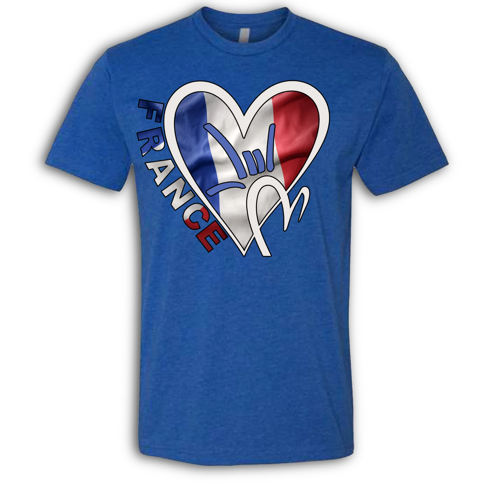 France Flag ILY HEART T-Shirt