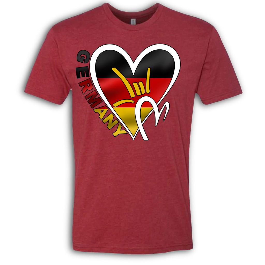 Germany Flag ILY HEART T-Shirt