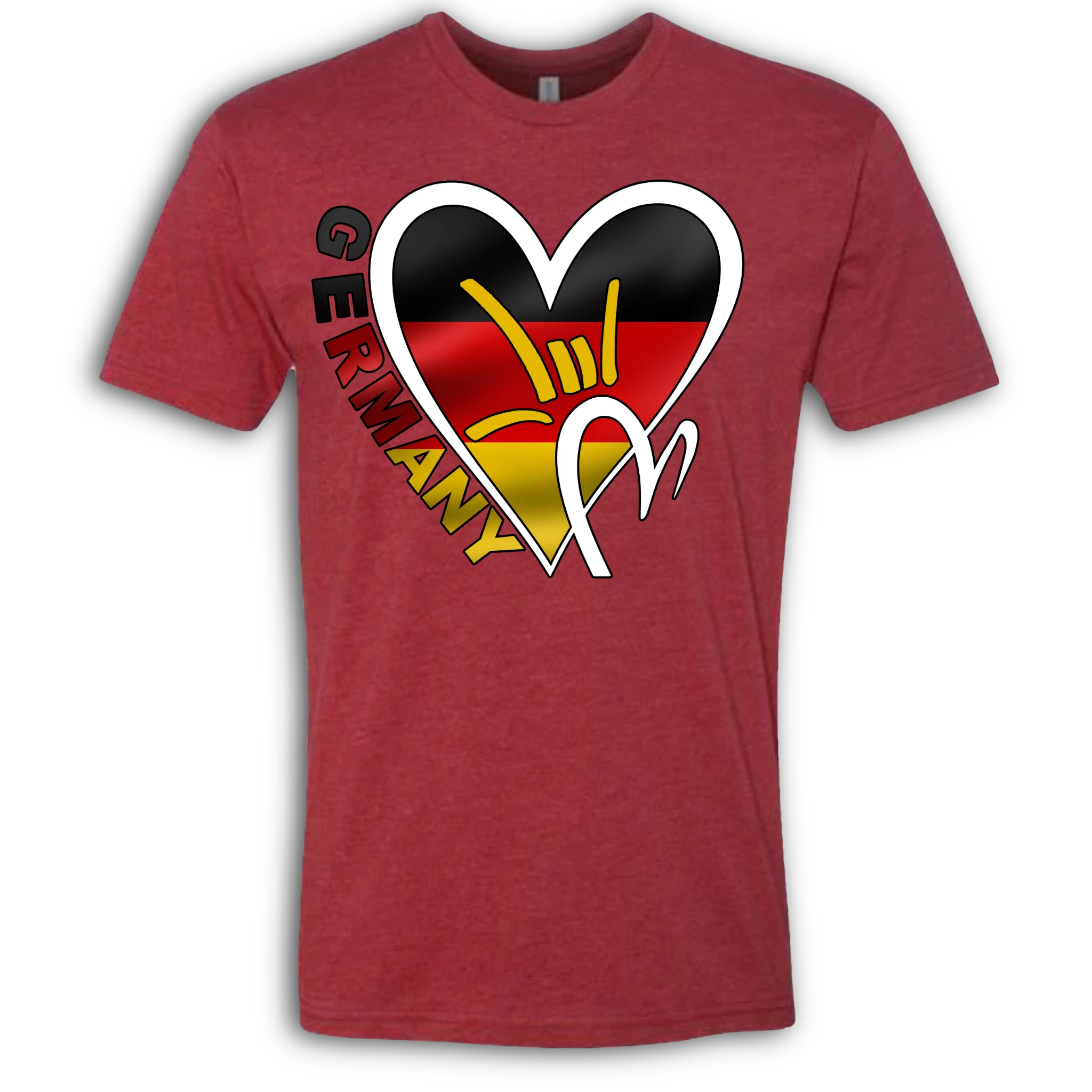 Germany Flag ILY HEART T-Shirt
