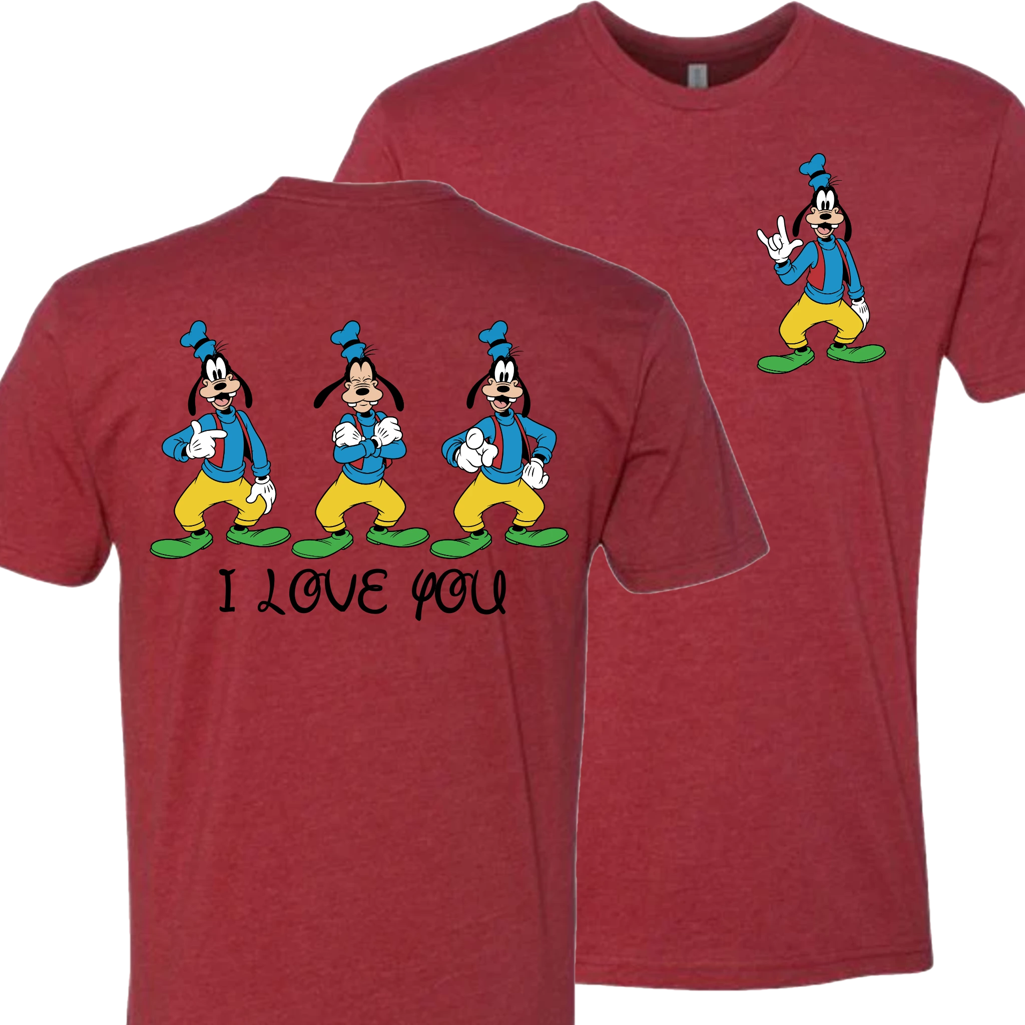 Goofy ILY I Love You T-Shirt