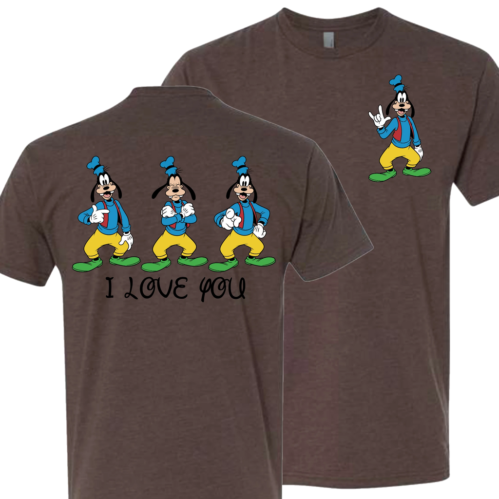 Goofy ILY I Love You T-Shirt