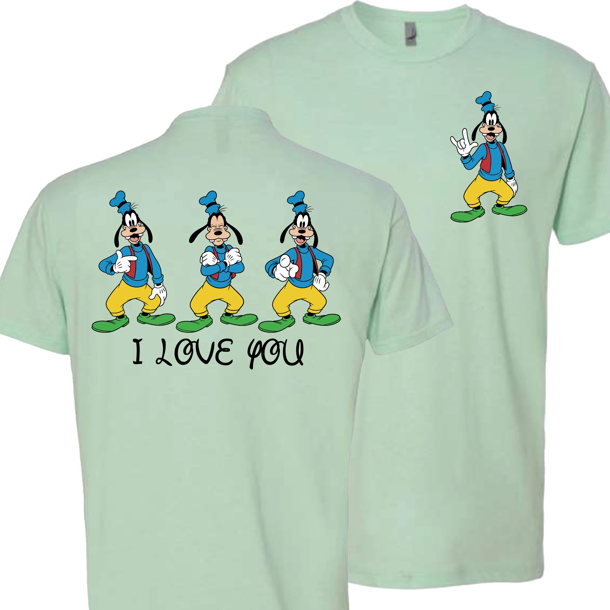 Goofy ILY I Love You T-Shirt