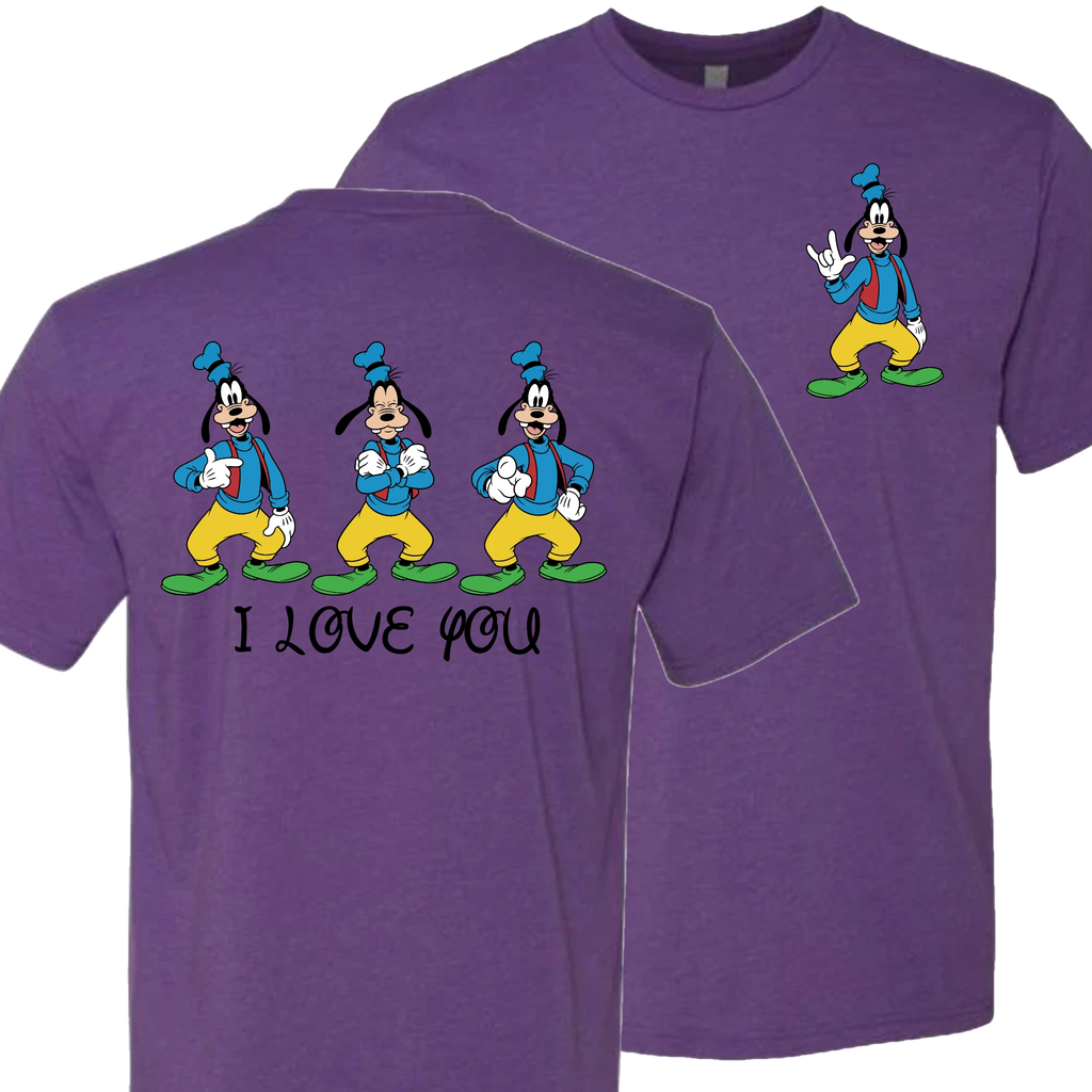 Goofy ILY I Love You T-Shirt