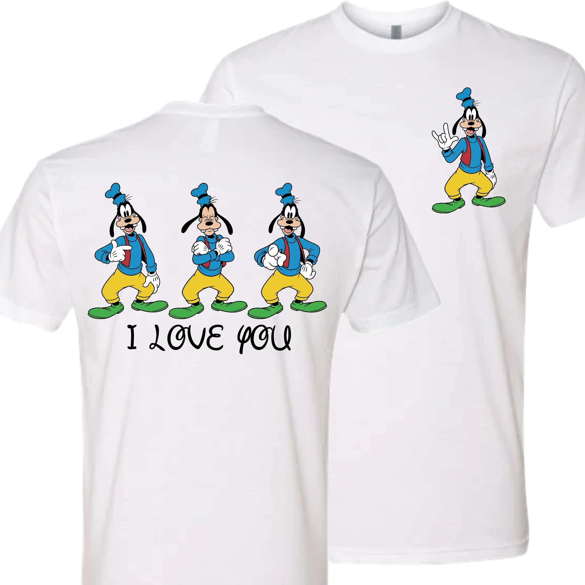 Goofy ILY I Love You T-Shirt