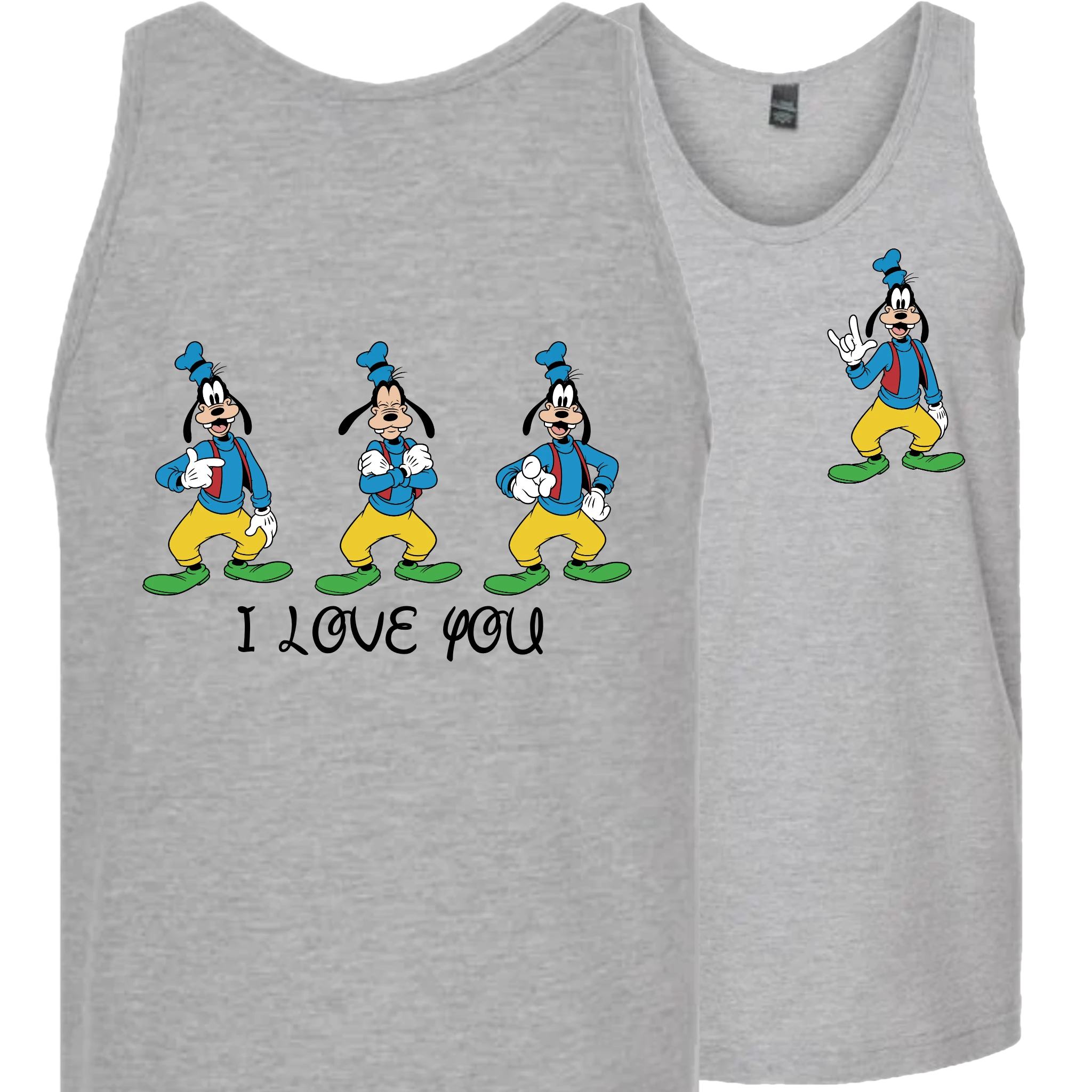 Goofy ILY I Love You Tank Top (MEN)