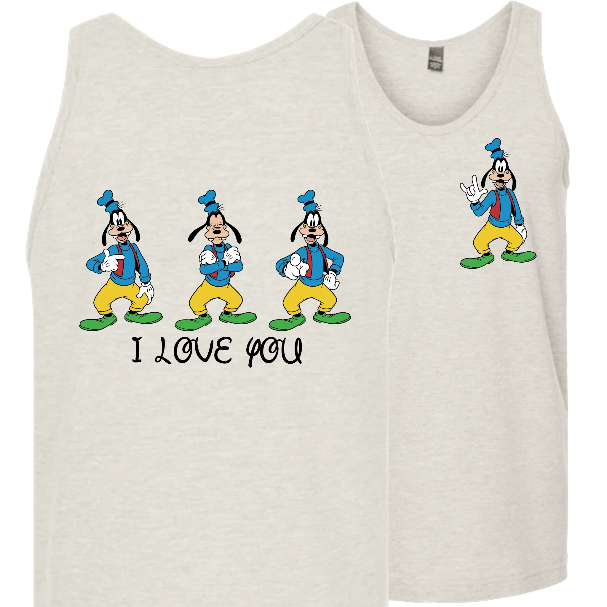 Goofy ILY I Love You Tank Top (MEN)