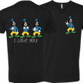 Goofy ILY I Love You V-Neck T-Shirt (MEN)