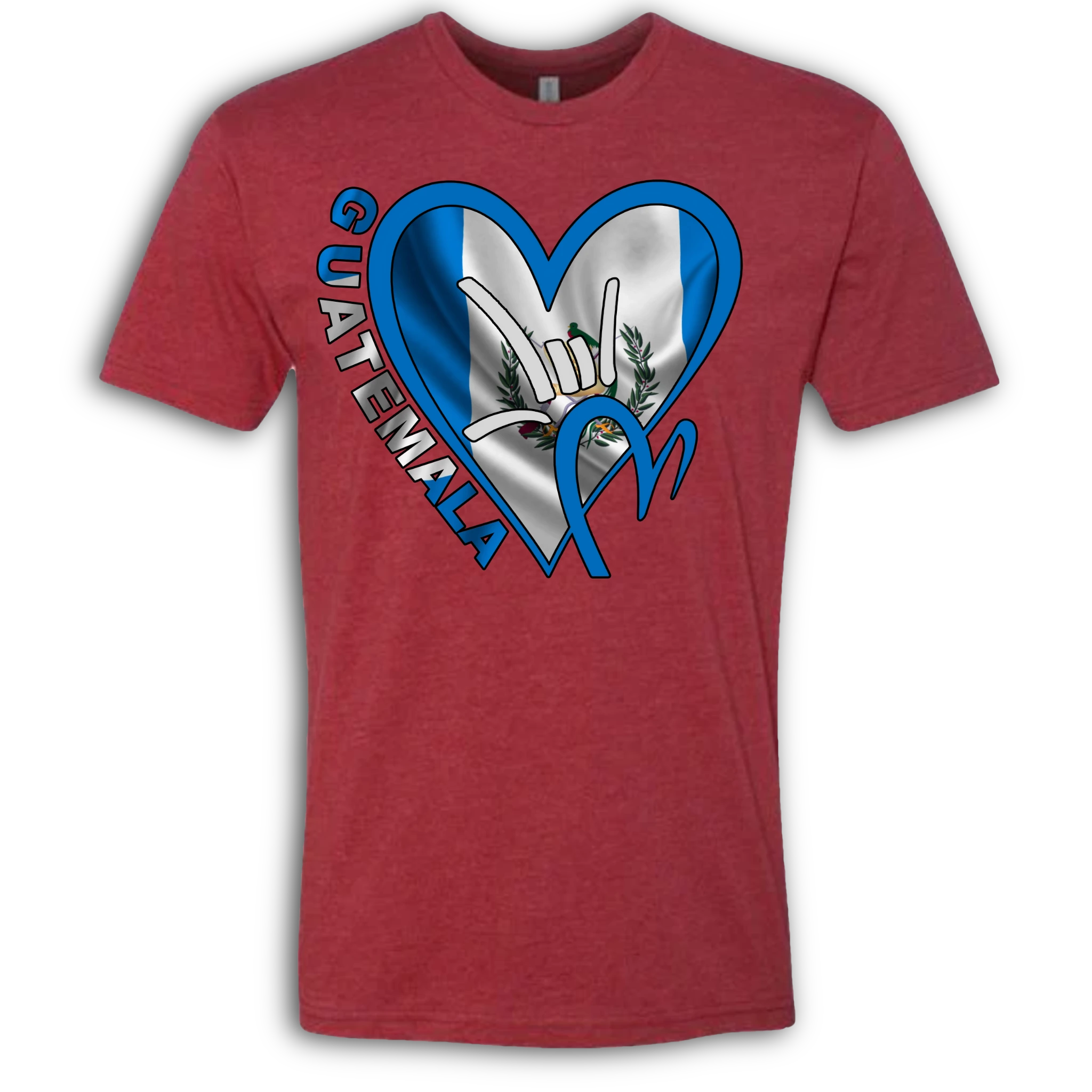 Guatemala Flag ILY HEART T-Shirt