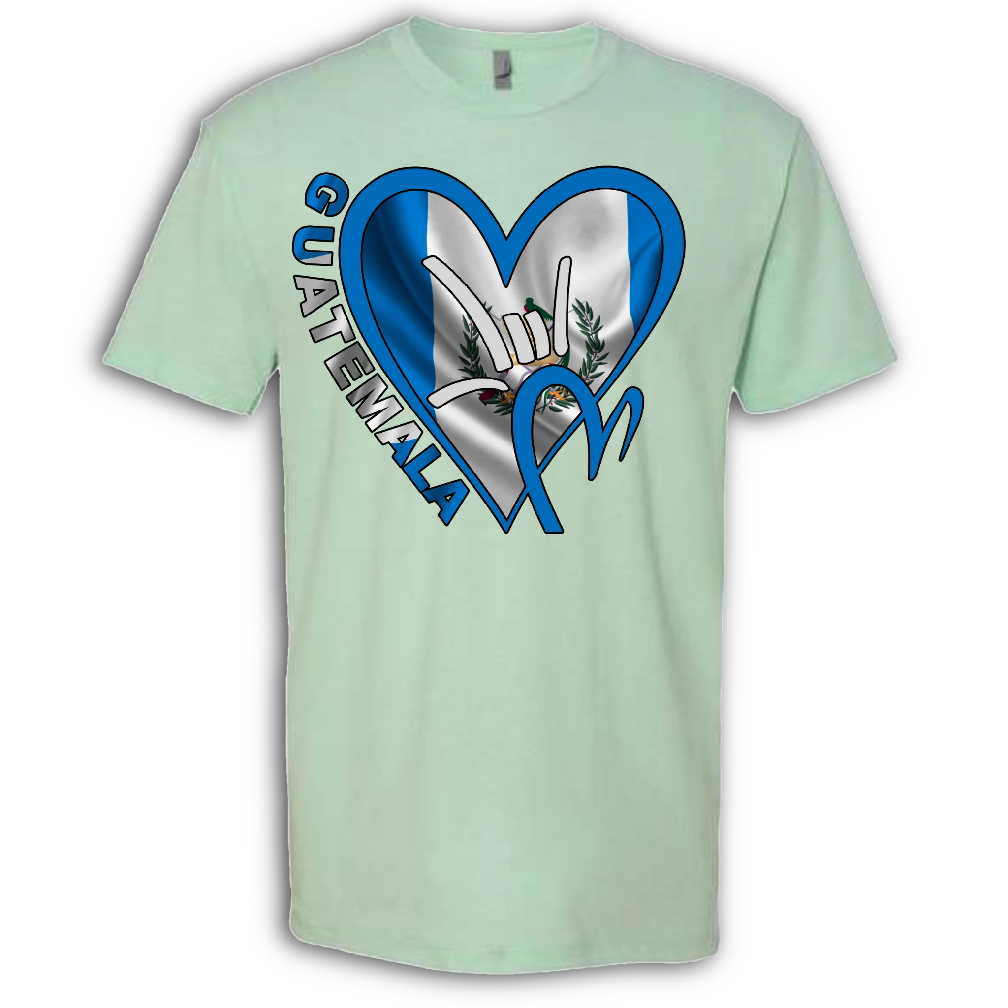 Guatemala Flag ILY HEART T-Shirt