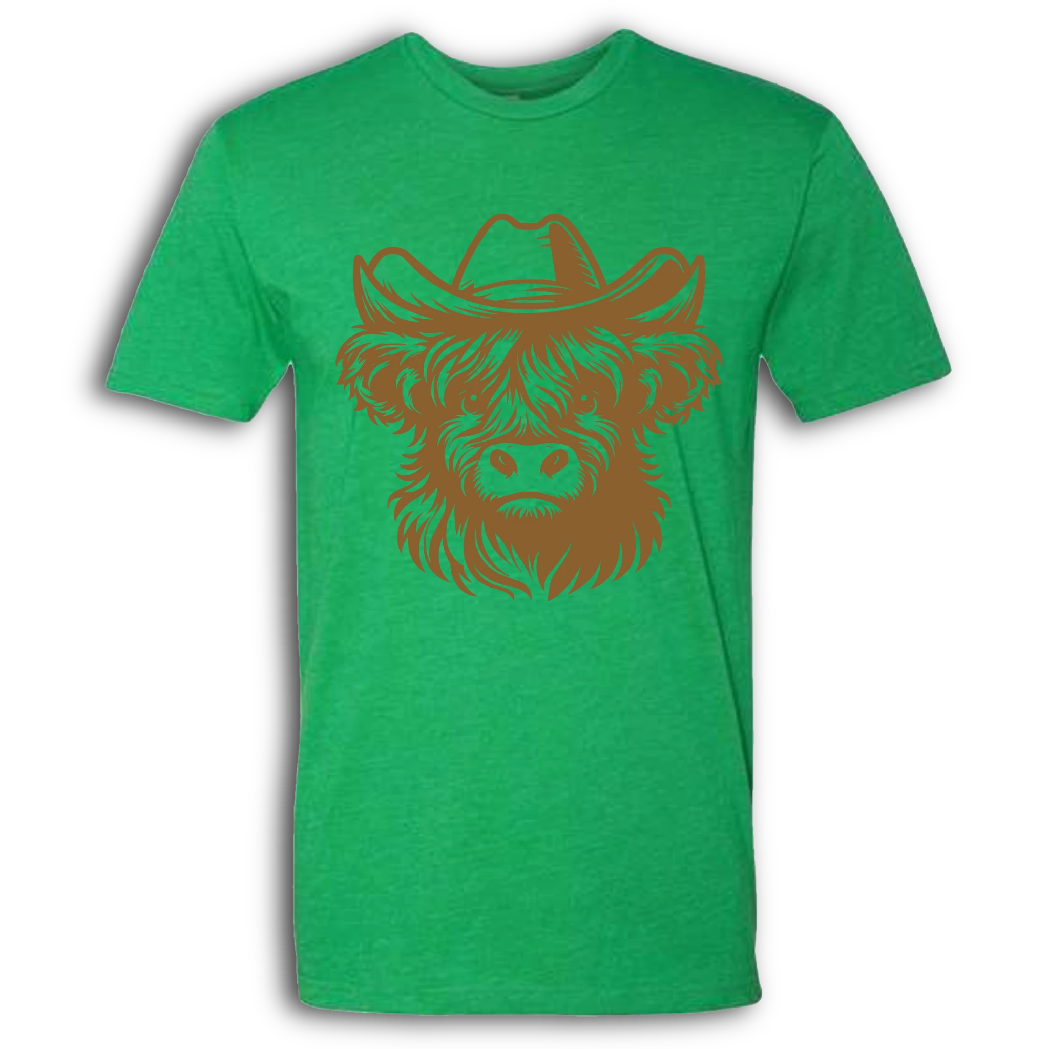 Highland Cow with Hat Brown T-Shirt