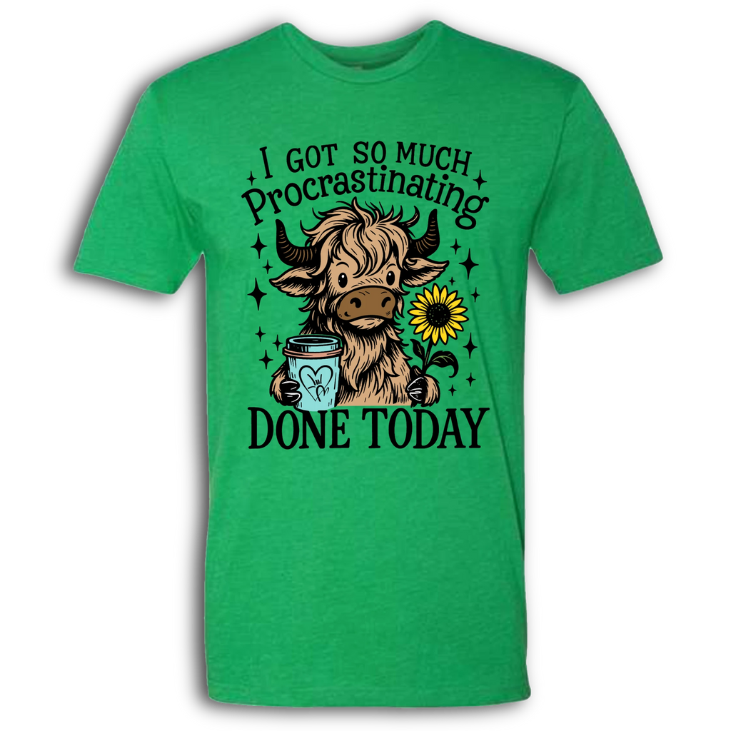 Highland Cow Procrastinating T-Shirt
