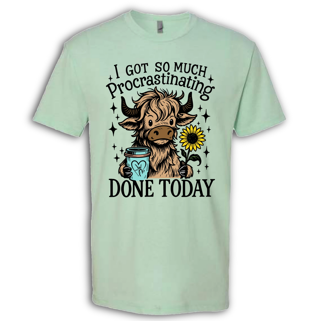 Highland Cow Procrastinating T-Shirt