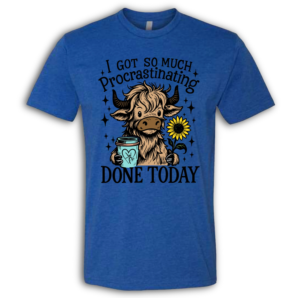Highland Cow Procrastinating T-Shirt