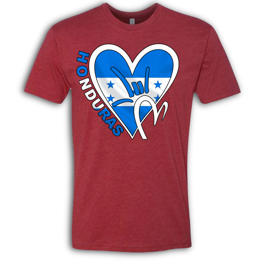 Honduras Flag ILY HEART T-Shirt