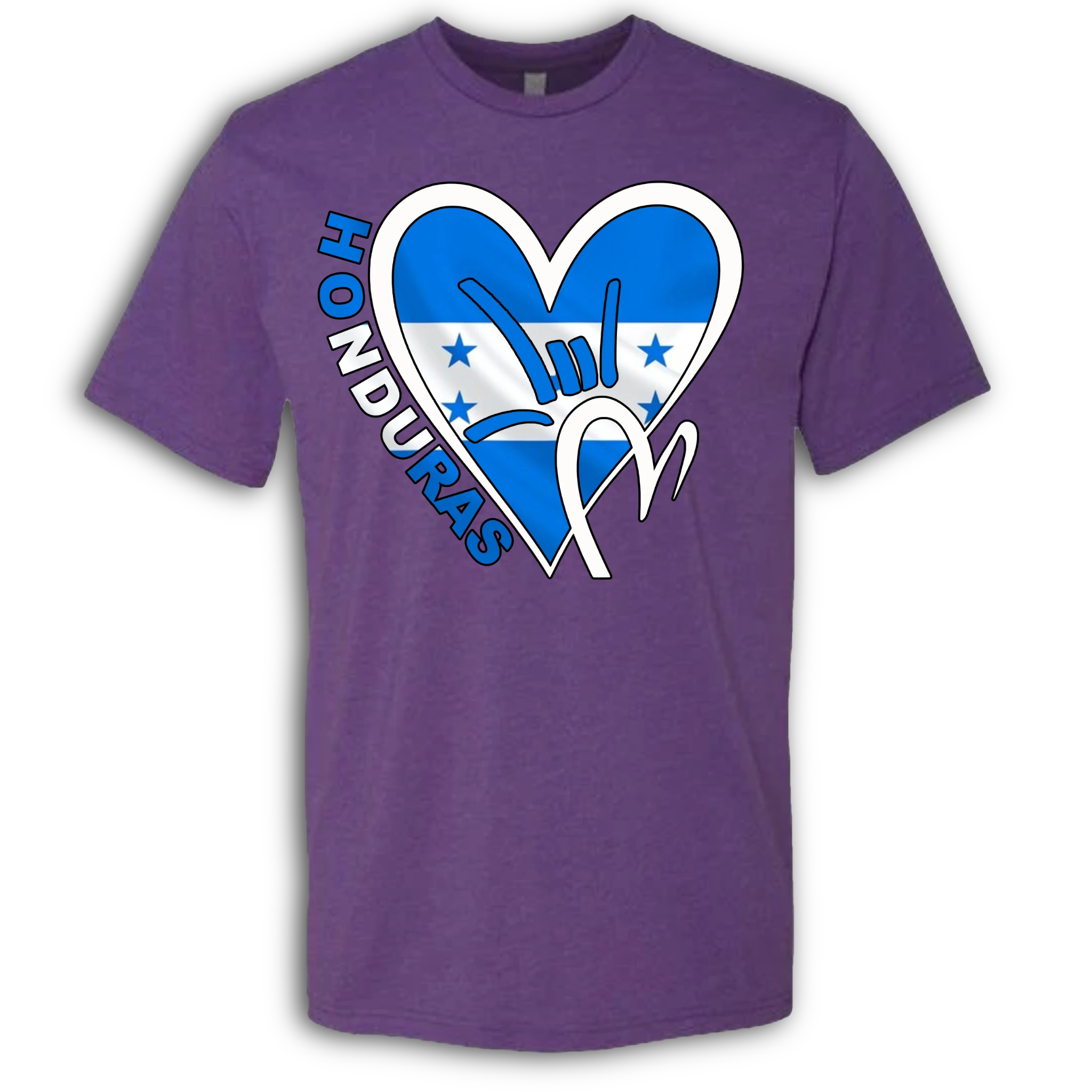 Honduras Flag ILY HEART T-Shirt