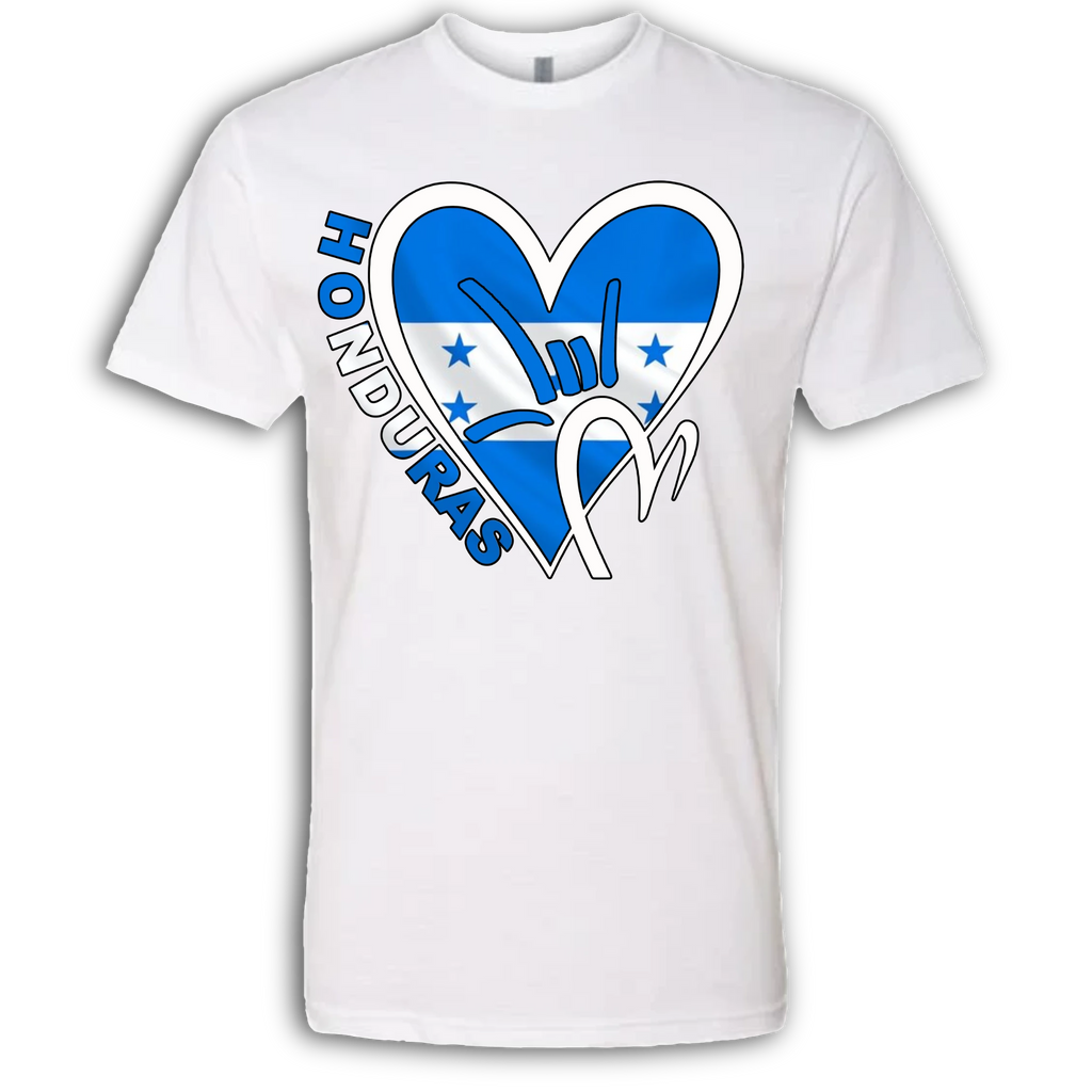 Honduras Flag ILY HEART T-Shirt