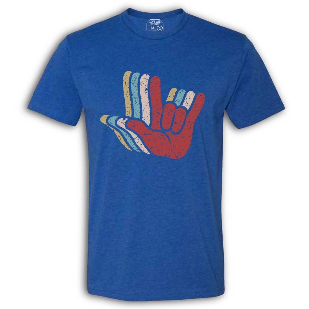 ASL I Love You Hands Layered Crew T-Shirt