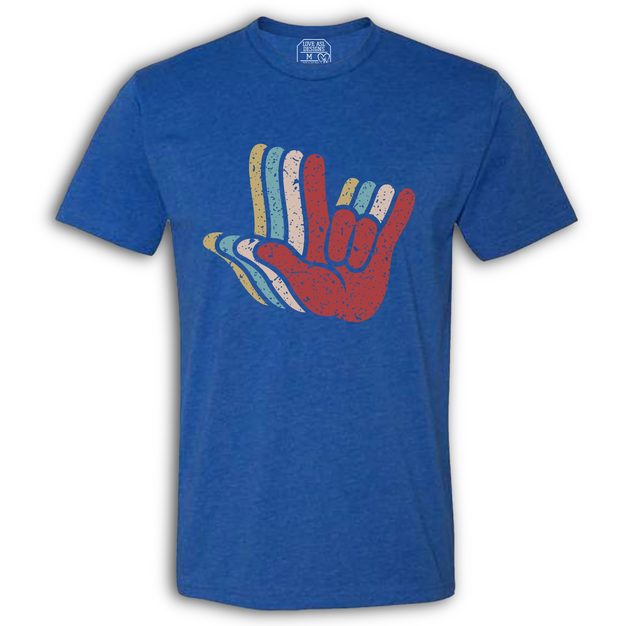 ASL I Love You Hands Layered Crew T-Shirt