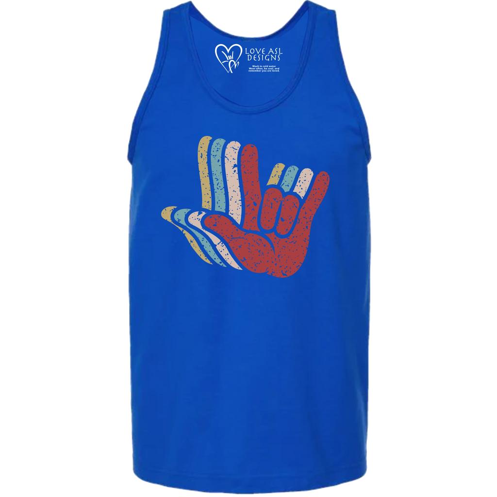 ASL I Love You Hands Layered Tank Top (MEN)