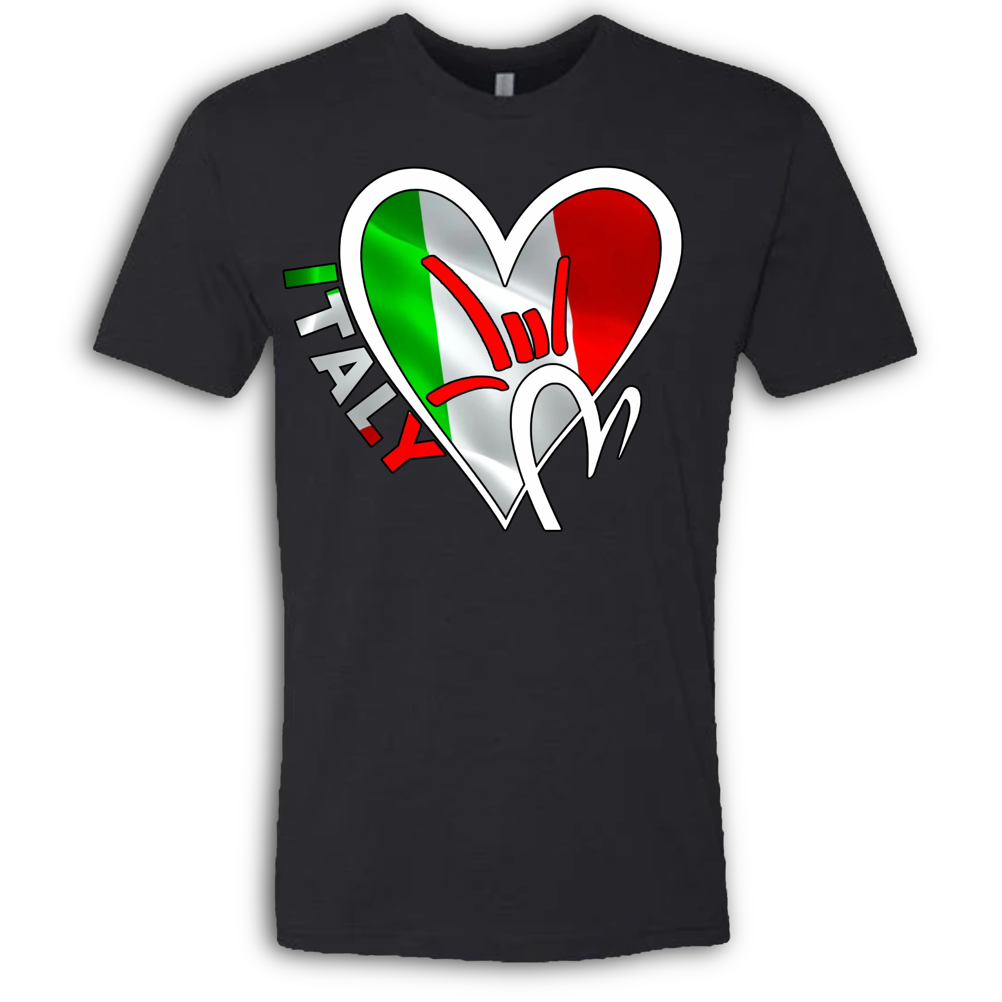 Italy Flag ILY HEART T-Shirt