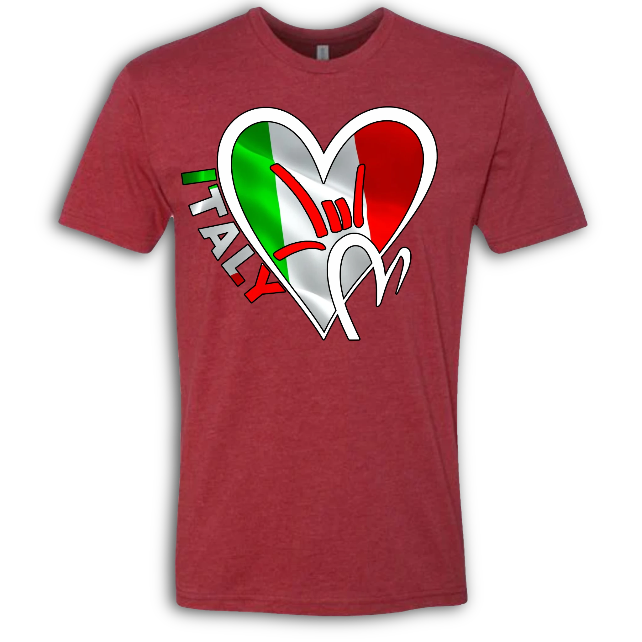 Italy Flag ILY HEART T-Shirt