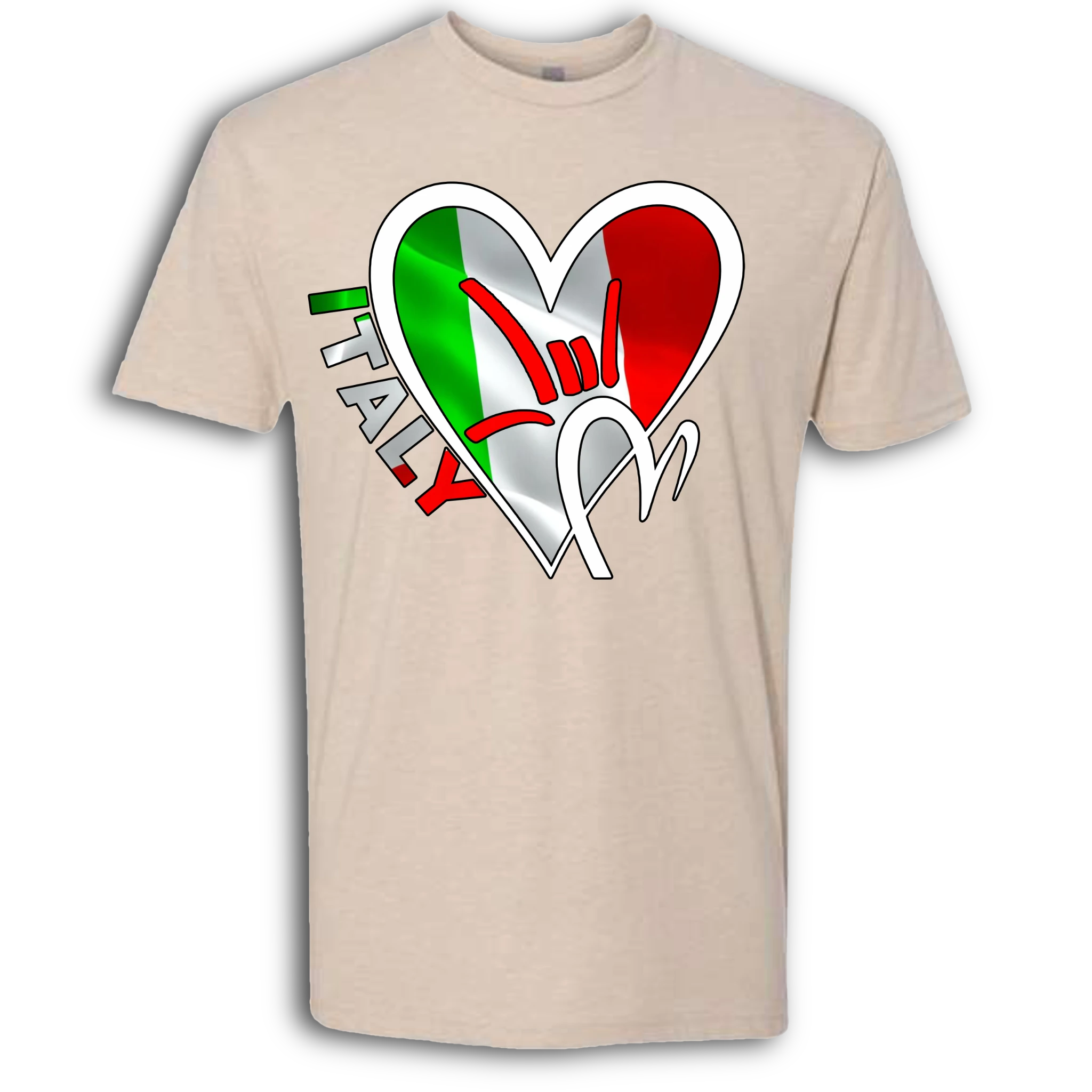Italy Flag ILY HEART T-Shirt