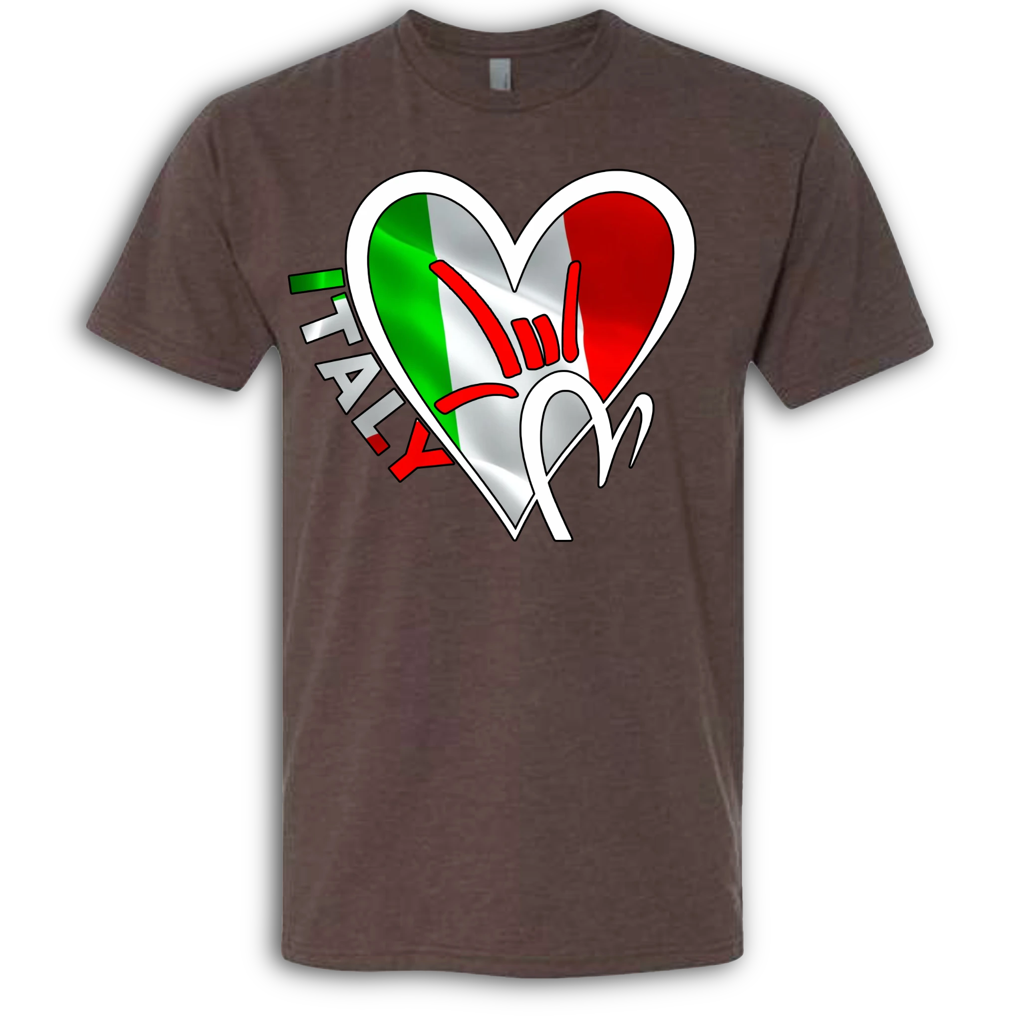 Italy Flag ILY HEART T-Shirt