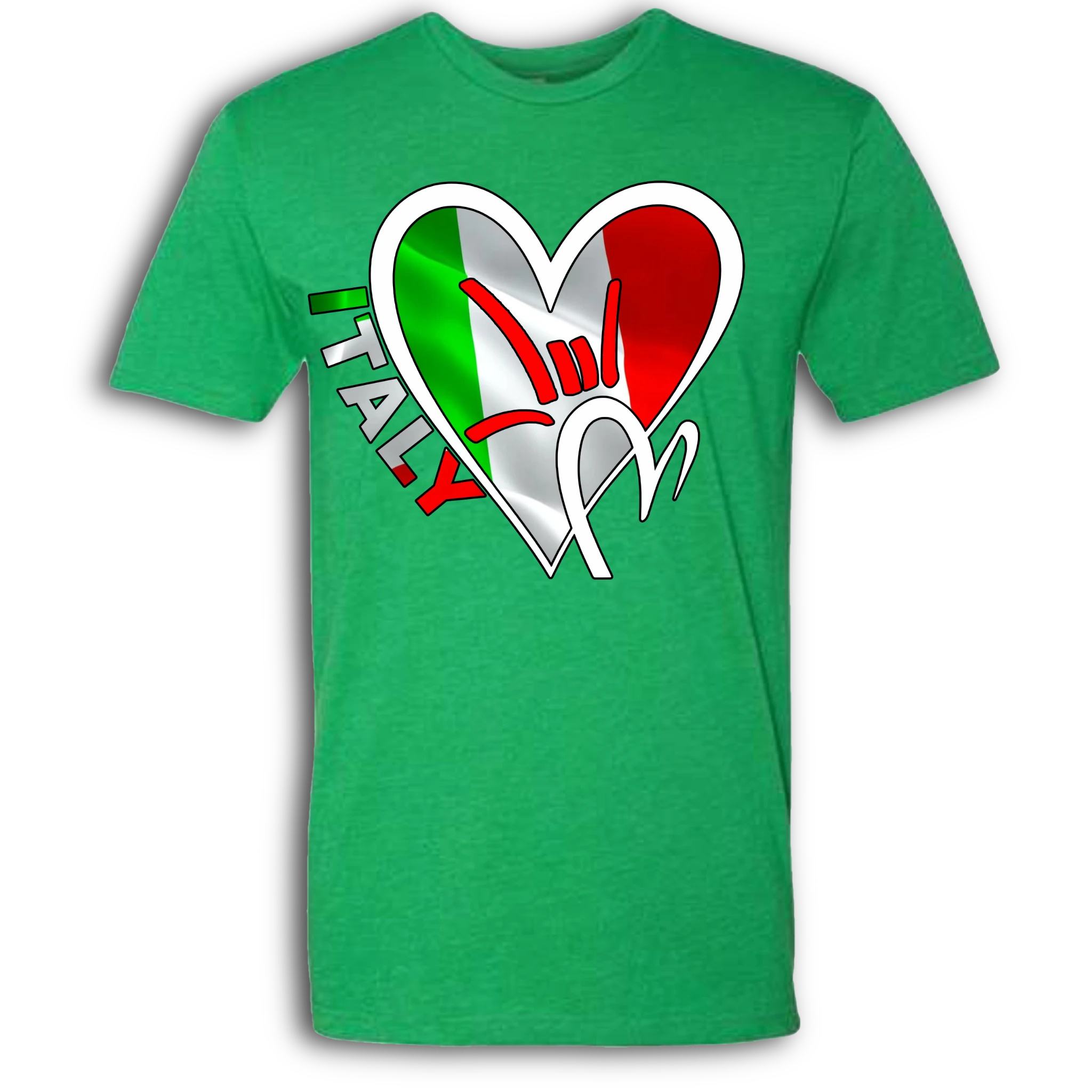 Italy Flag ILY HEART T-Shirt