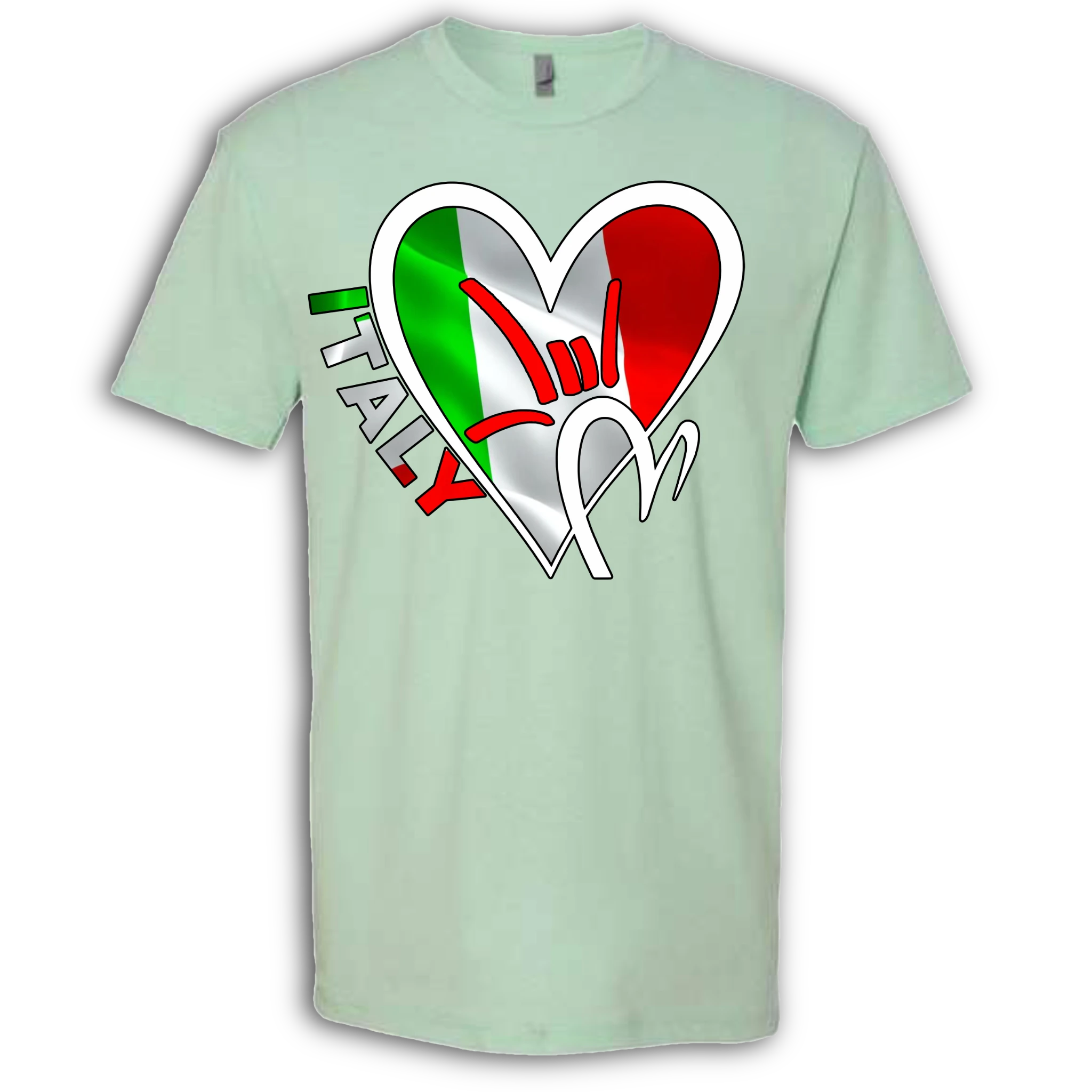 Italy Flag ILY HEART T-Shirt