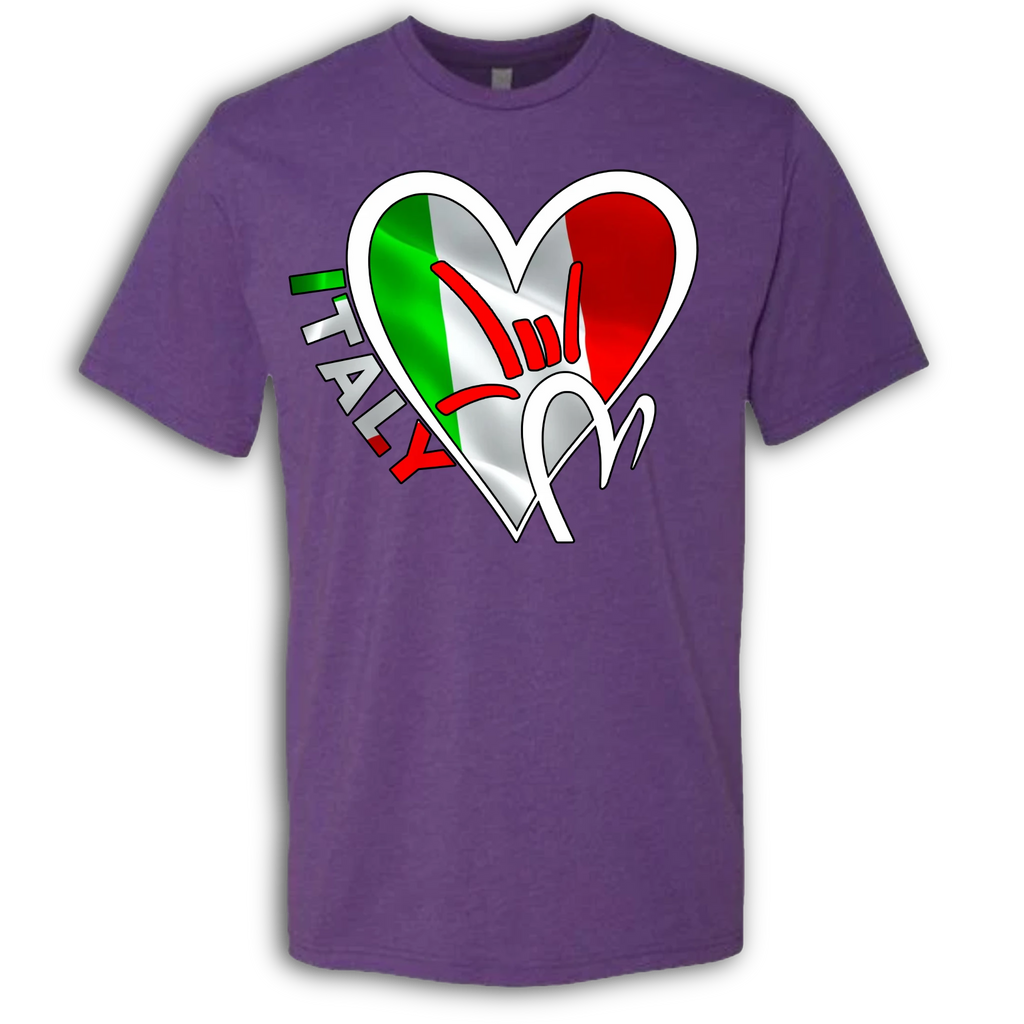 Italy Flag ILY HEART T-Shirt