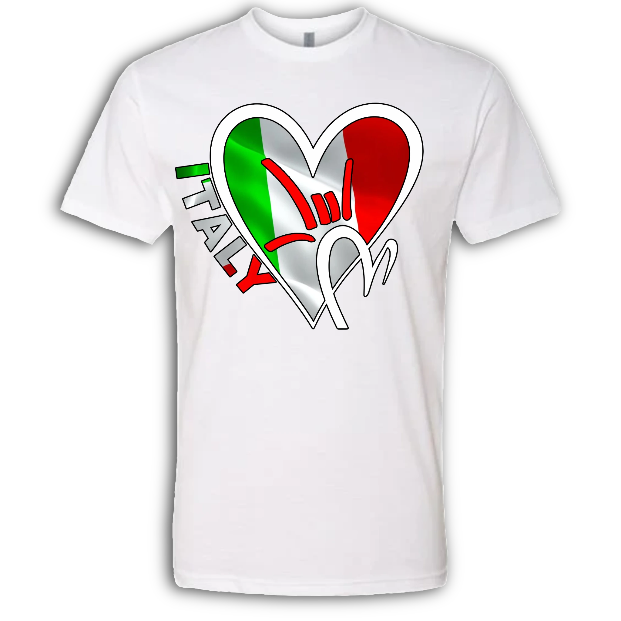 Italy Flag ILY HEART T-Shirt