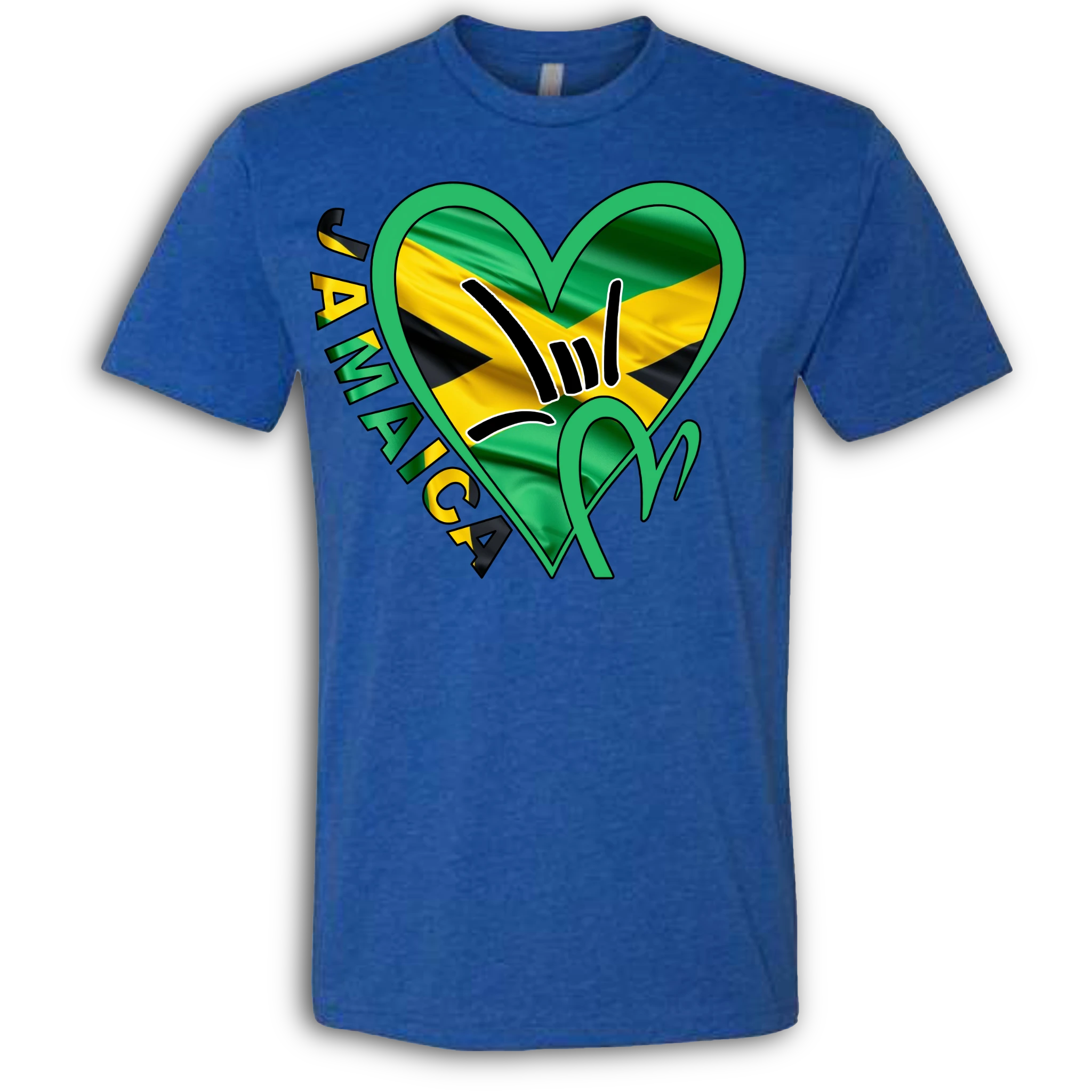 Jamaica Flag ILY HEART T-Shirt