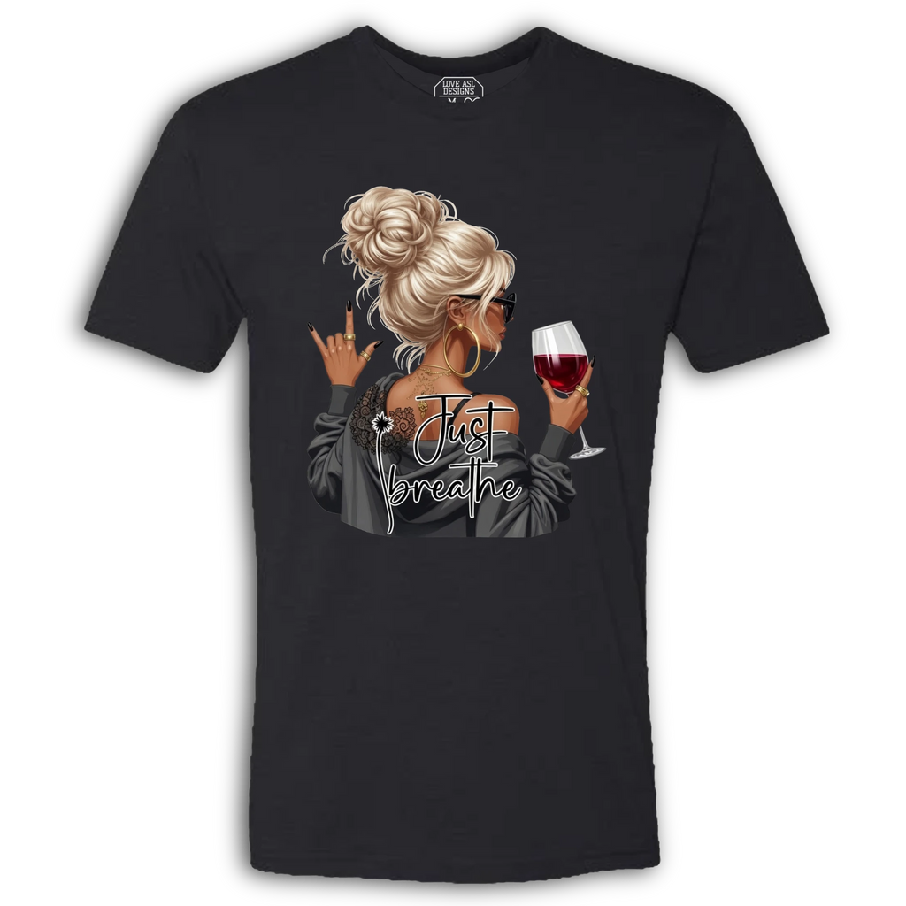 Just Breathe ASL Crew T-Shirt