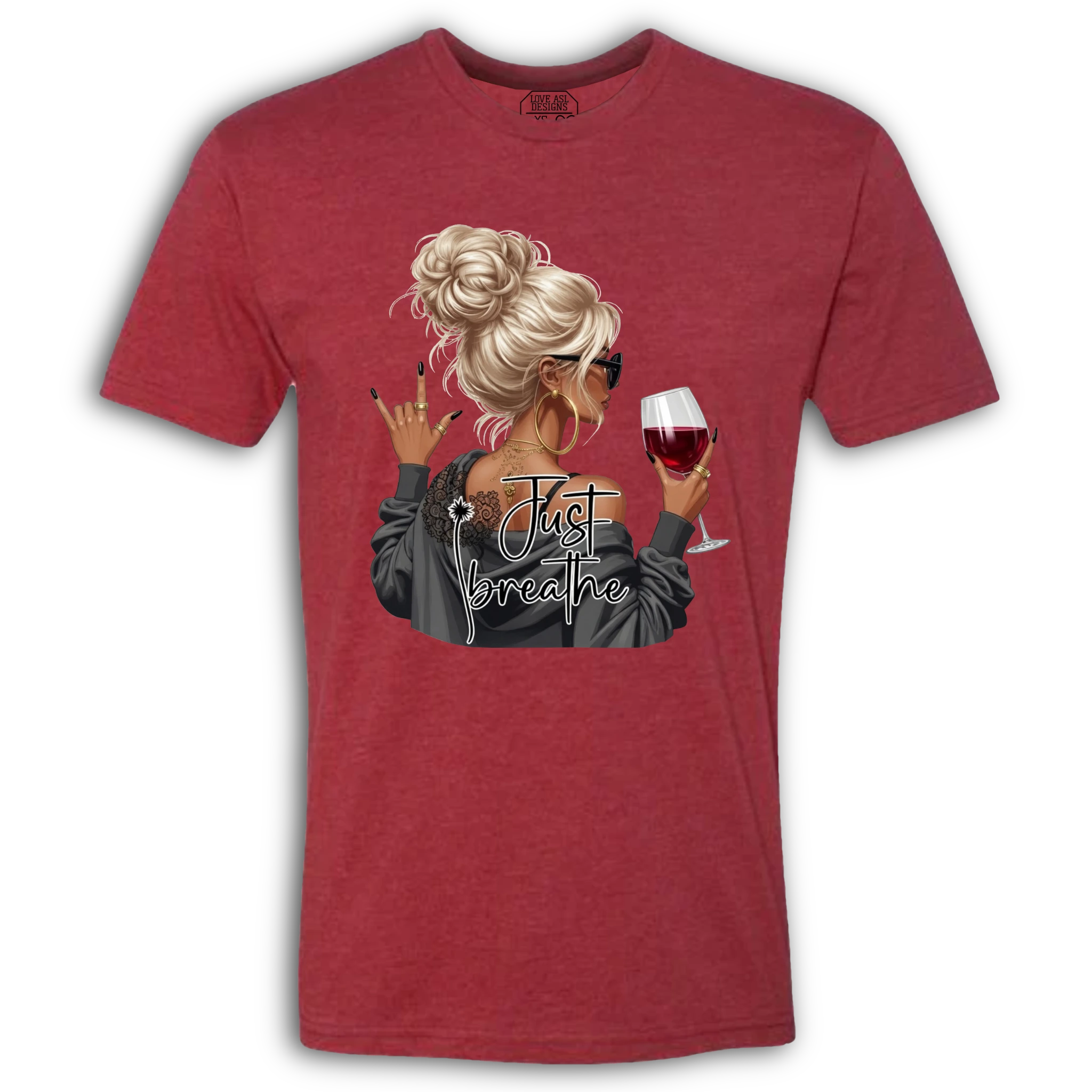 Just Breathe ASL Crew T-Shirt