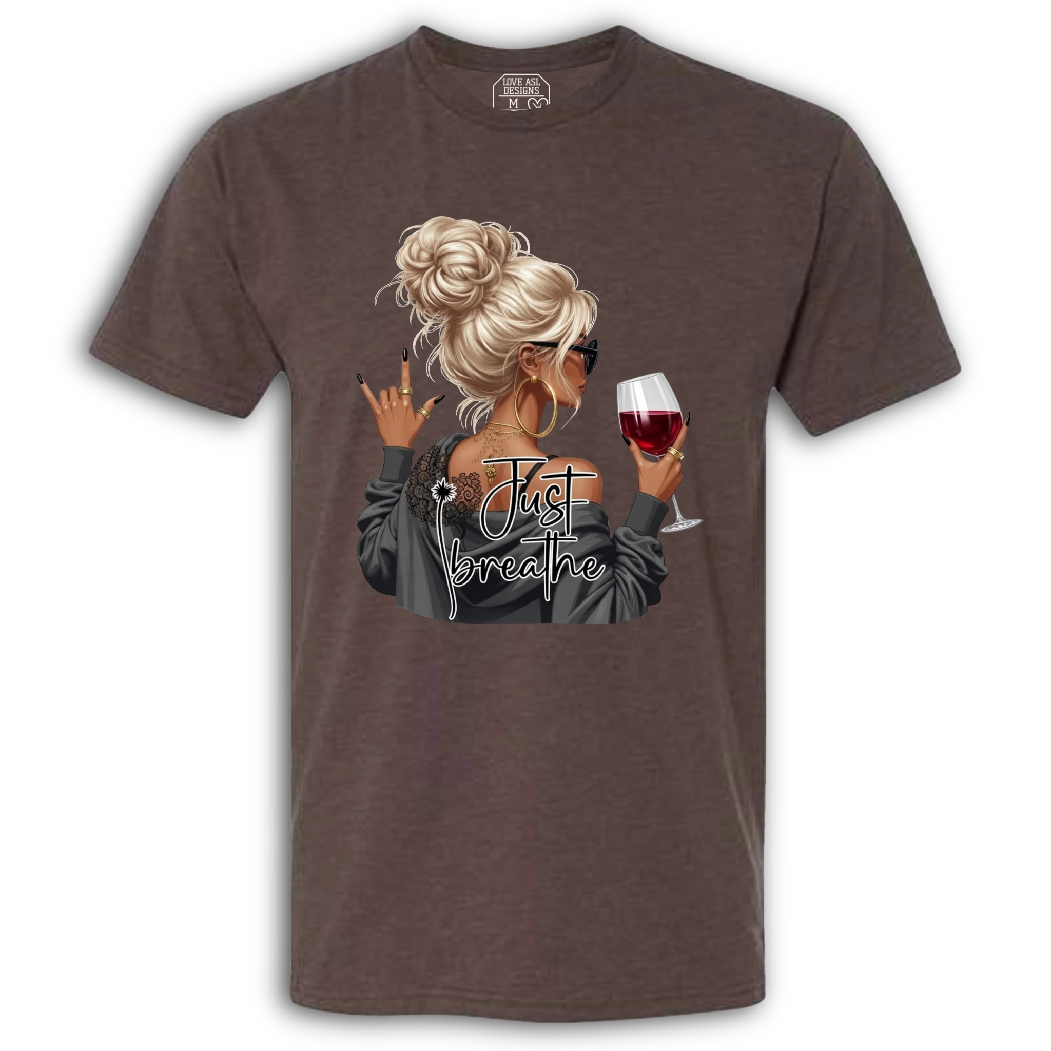 Just Breathe ASL Crew T-Shirt