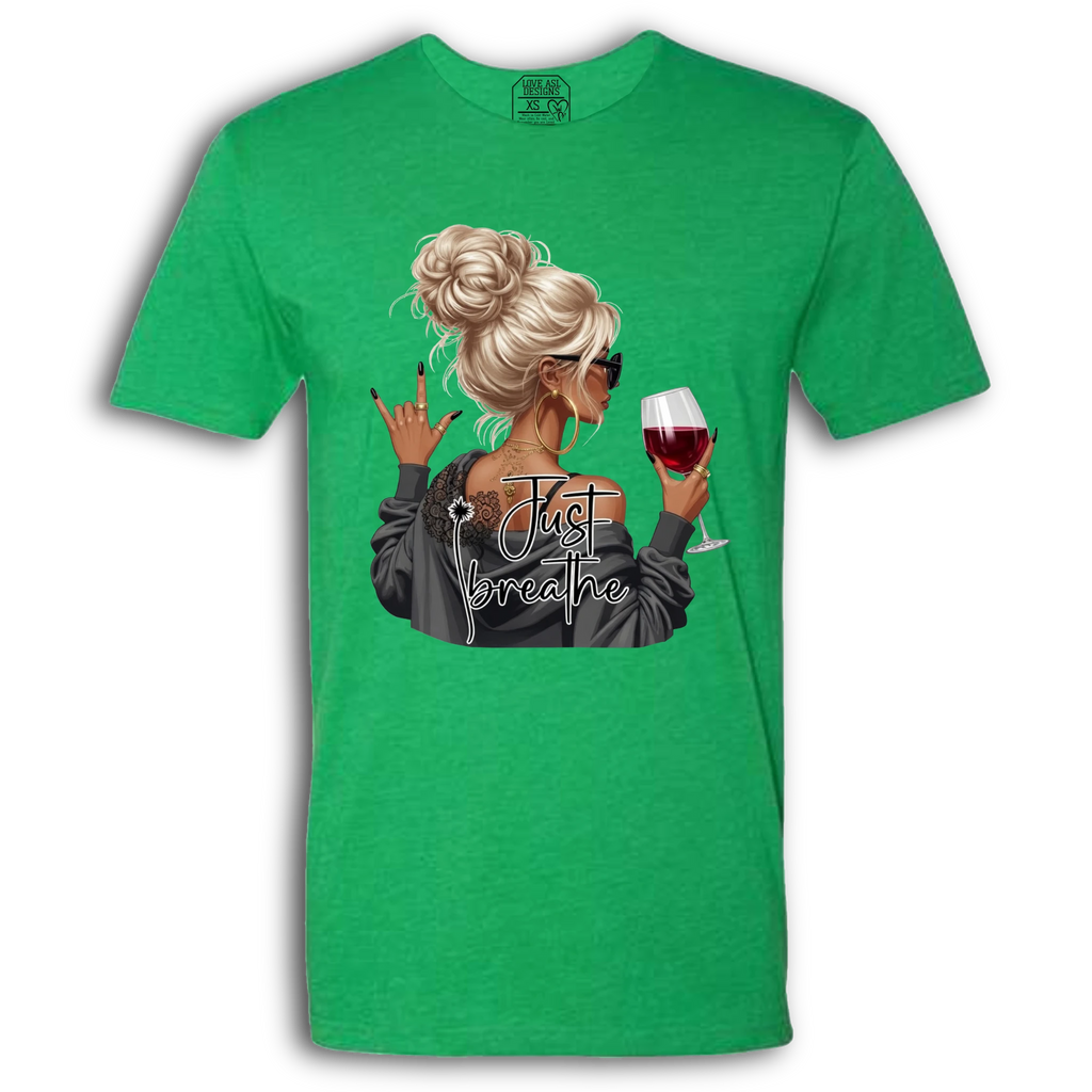 Just Breathe ASL Crew T-Shirt