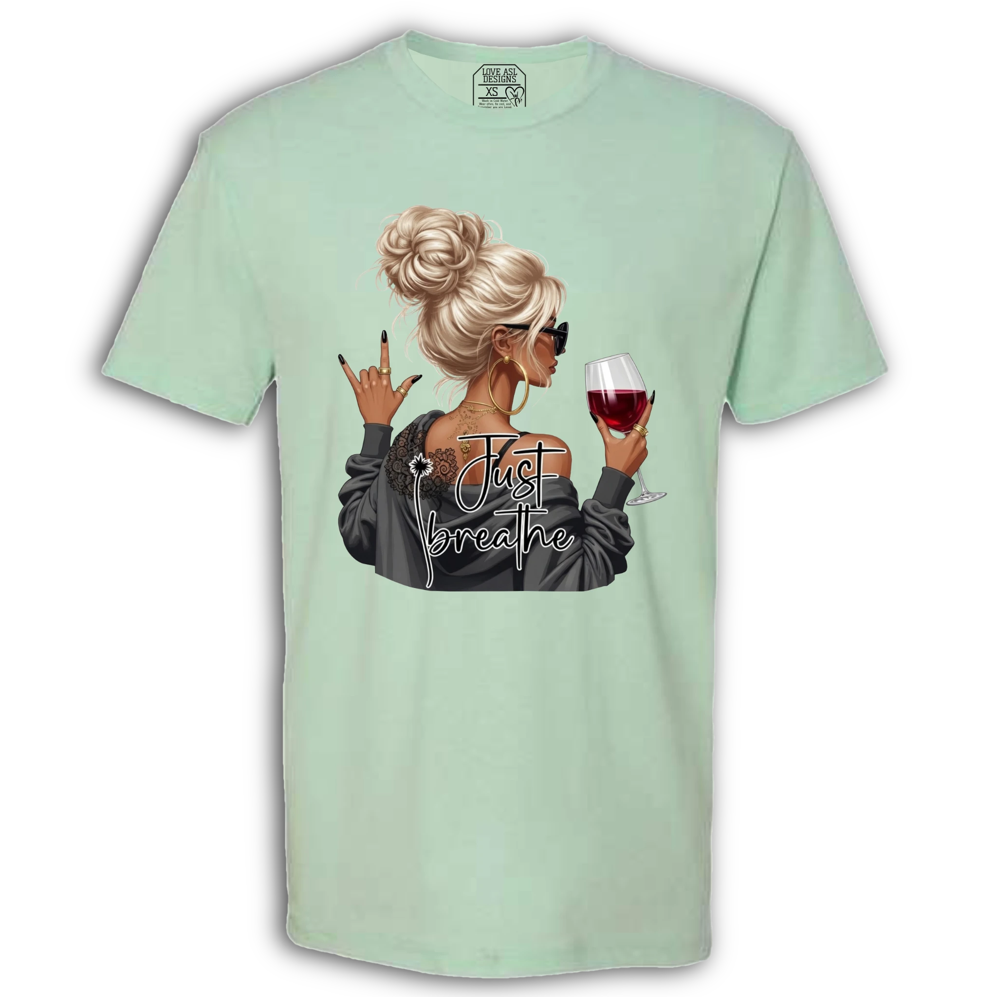 Just Breathe ASL Crew T-Shirt
