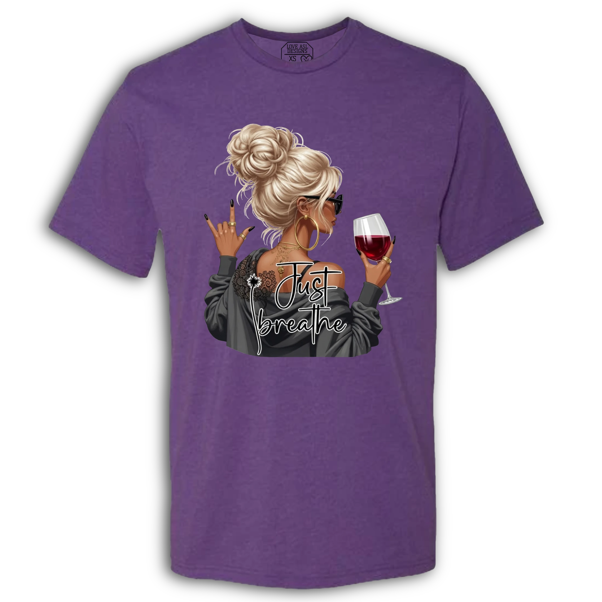 Just Breathe ASL Crew T-Shirt