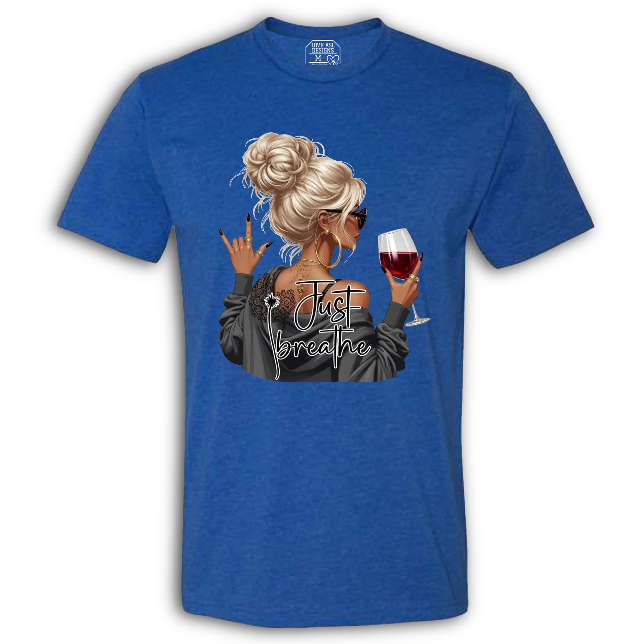 Just Breathe ASL Crew T-Shirt