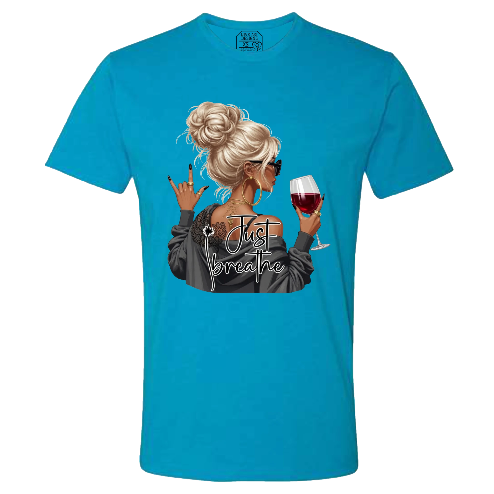 Just Breathe ASL Crew T-Shirt