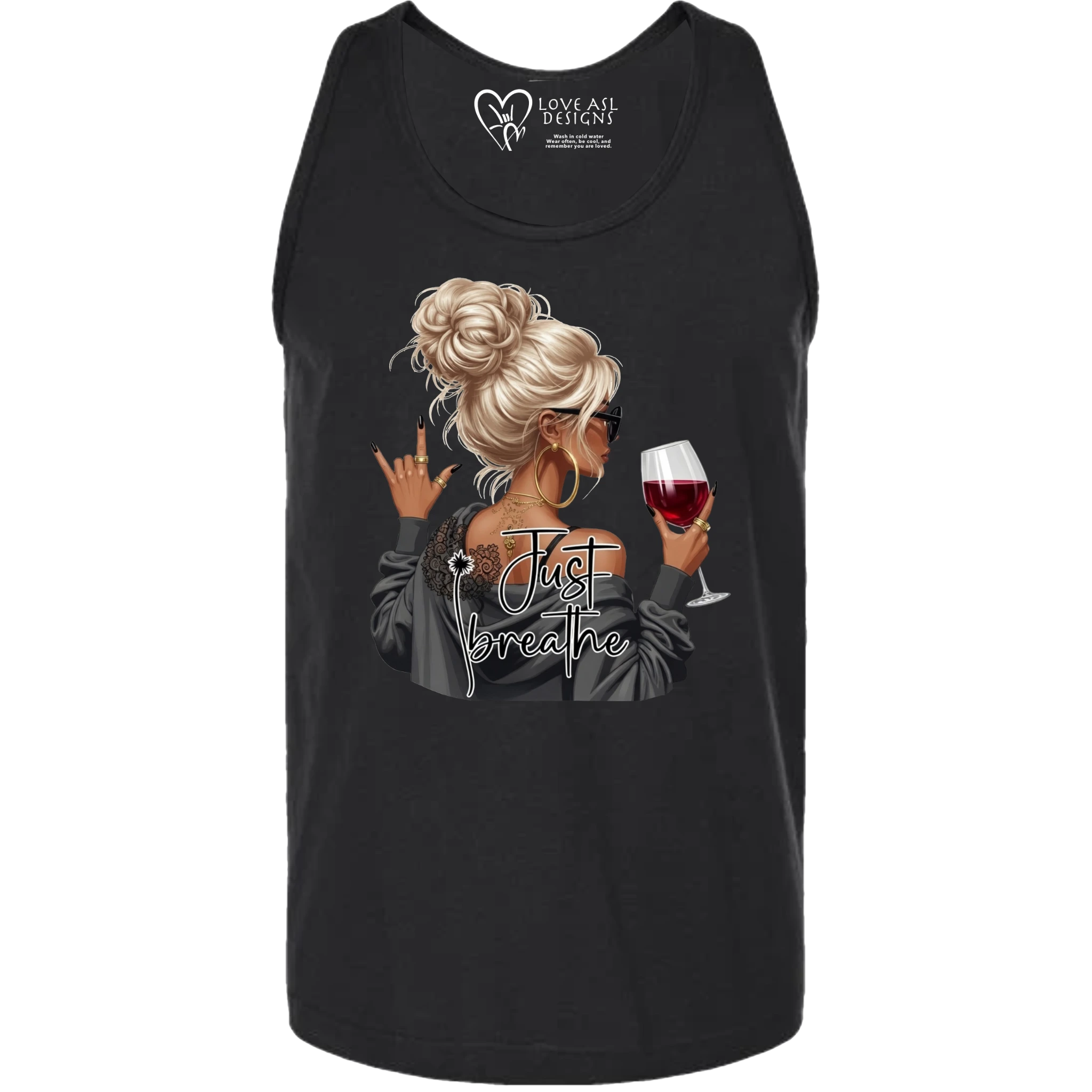 Just Breathe ASL Tank Top (MEN)
