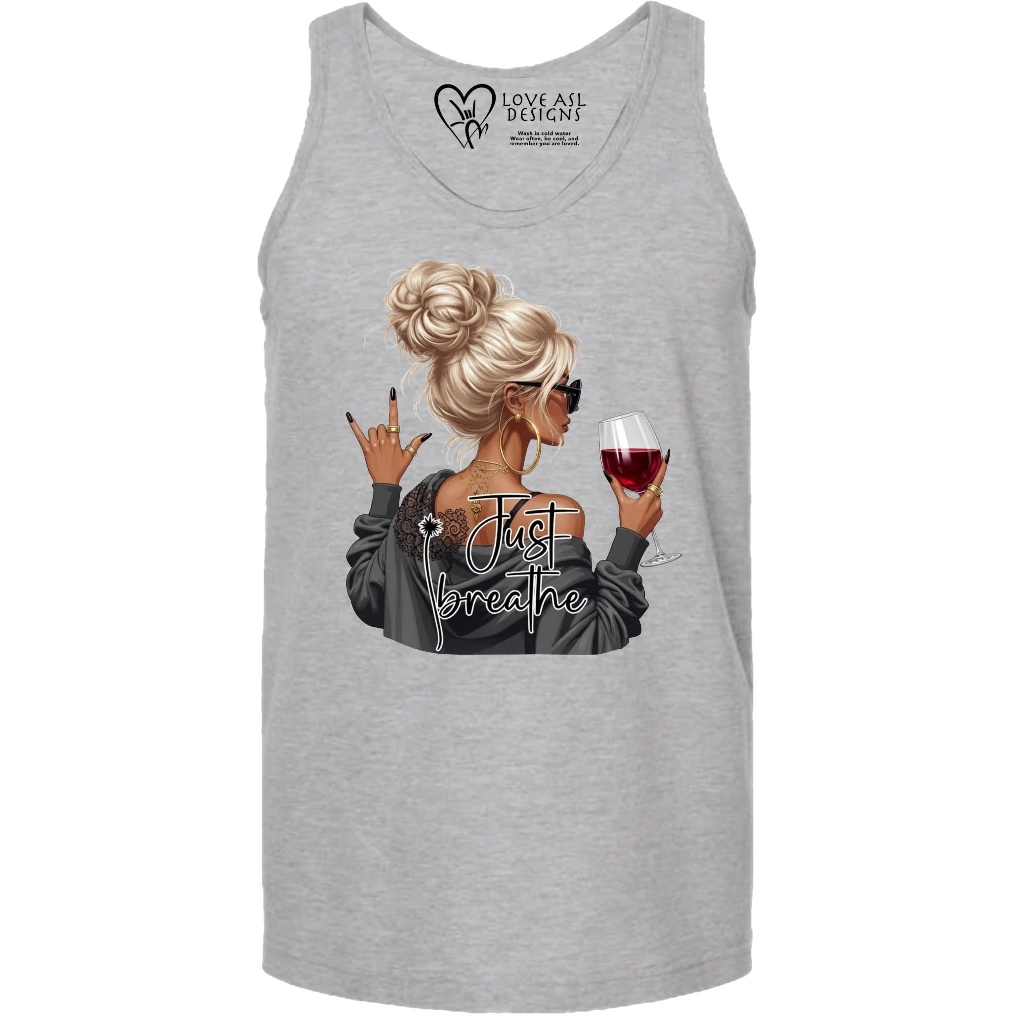 Just Breathe ASL Tank Top (MEN)