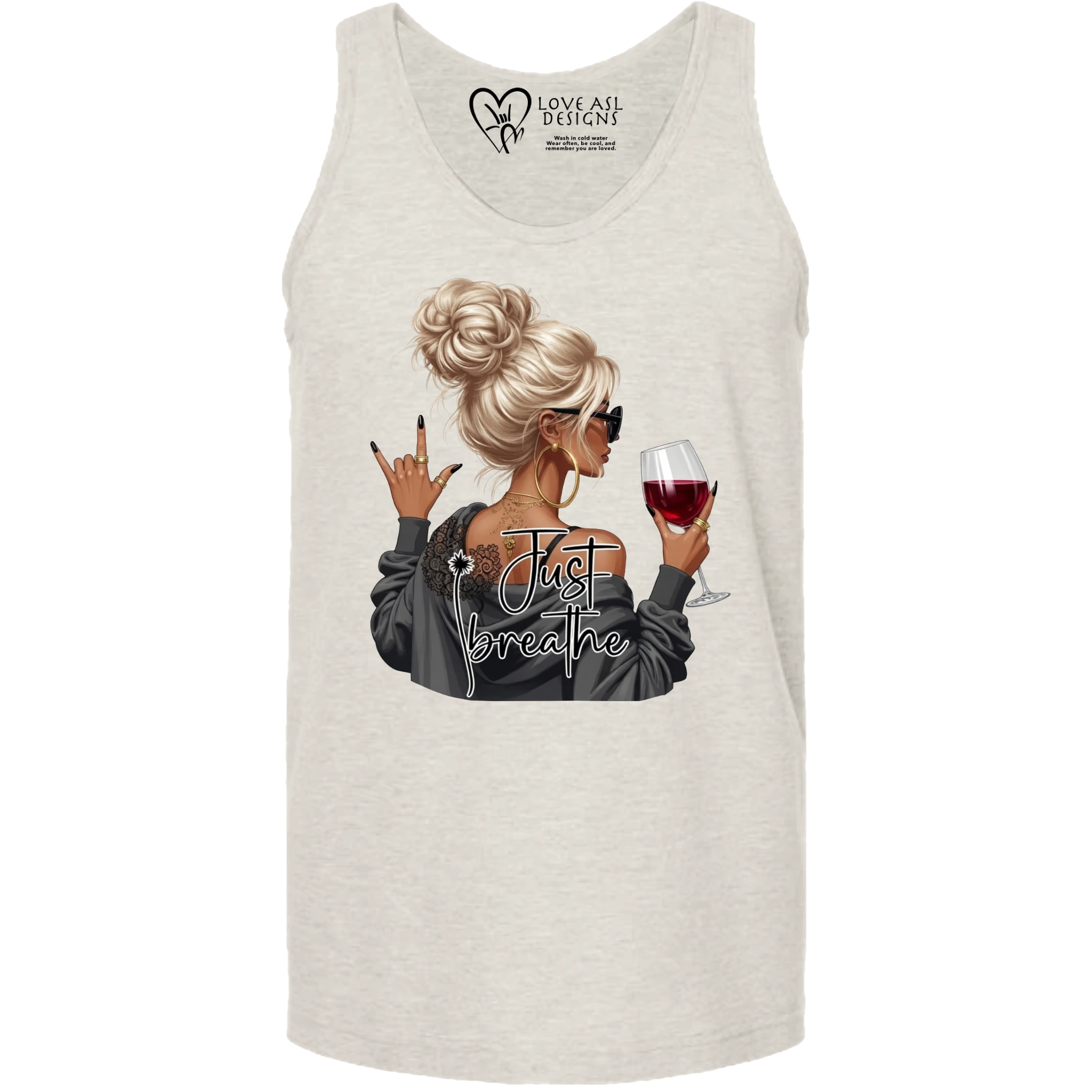 Just Breathe ASL Tank Top (MEN)